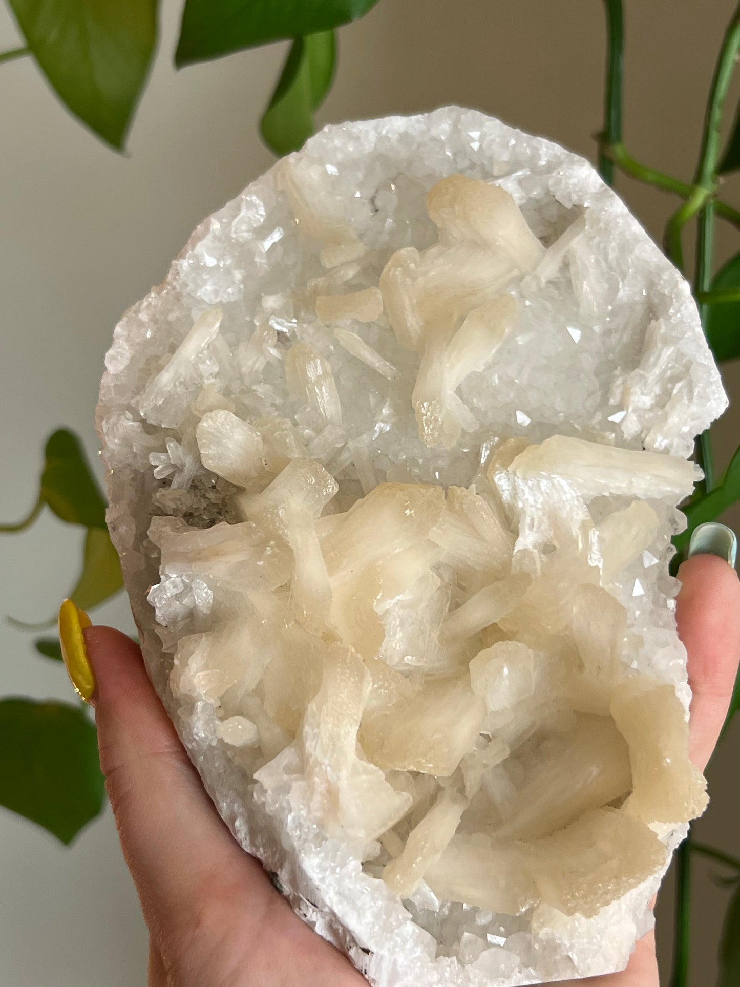 Stillbite and Apophyllite Cluster Large