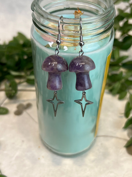 Boucles d’oreilles champignons célestes