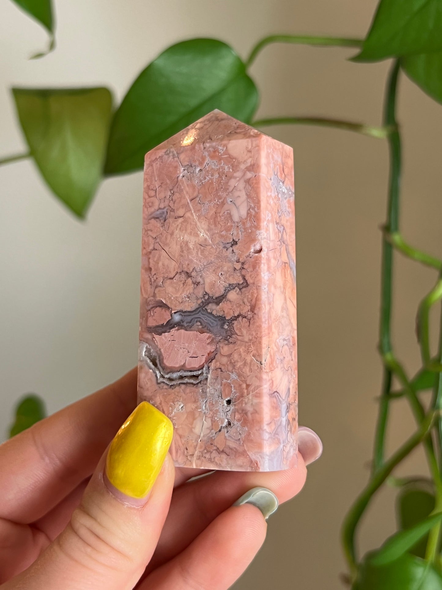 Bubblegum Agate Tower - N