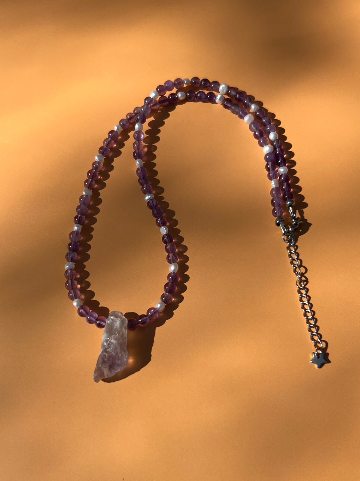 Future is Crystal Clear Amethyst Beaded Necklace🔮