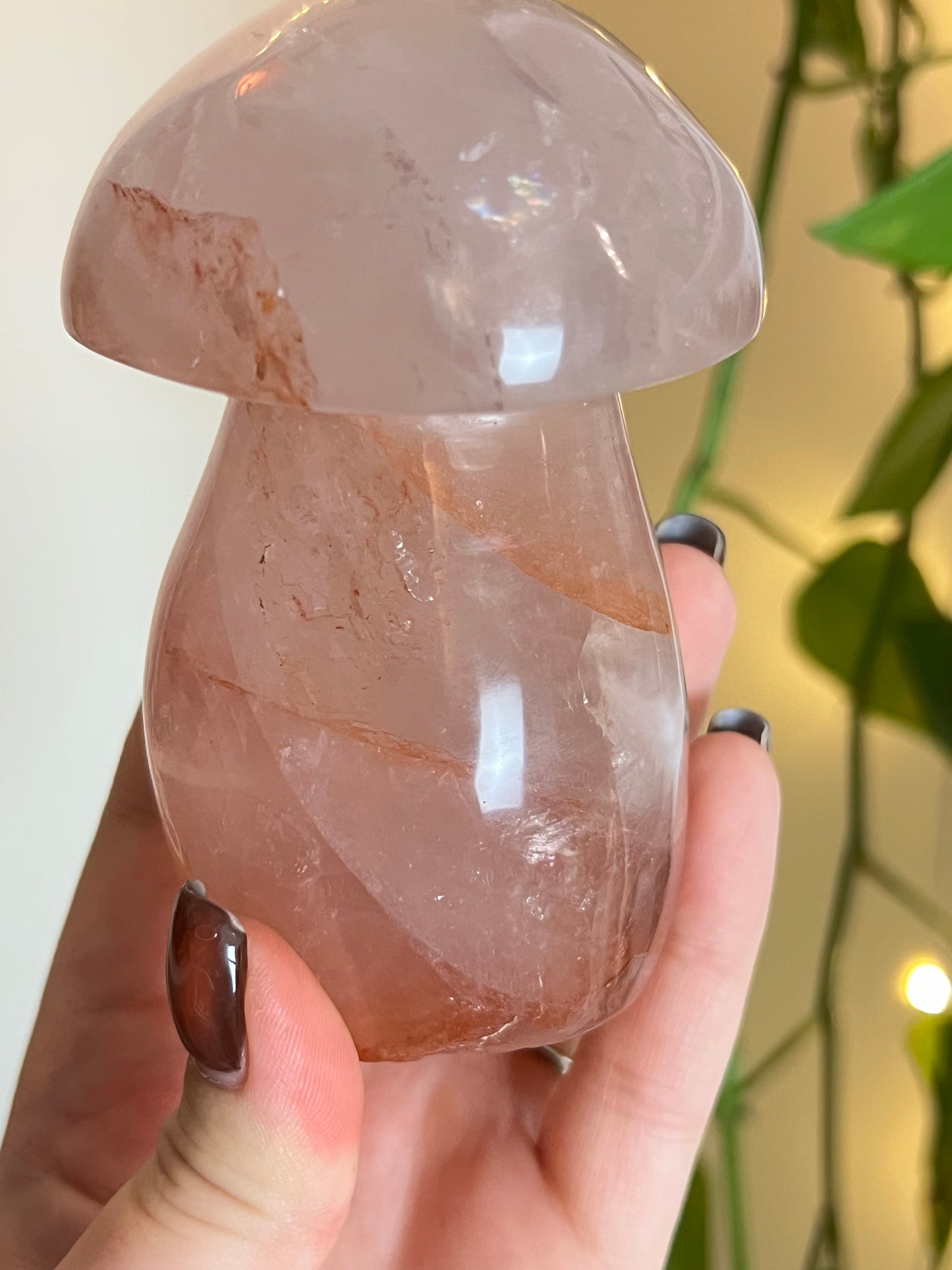 Fire Quartz Large Mushroom