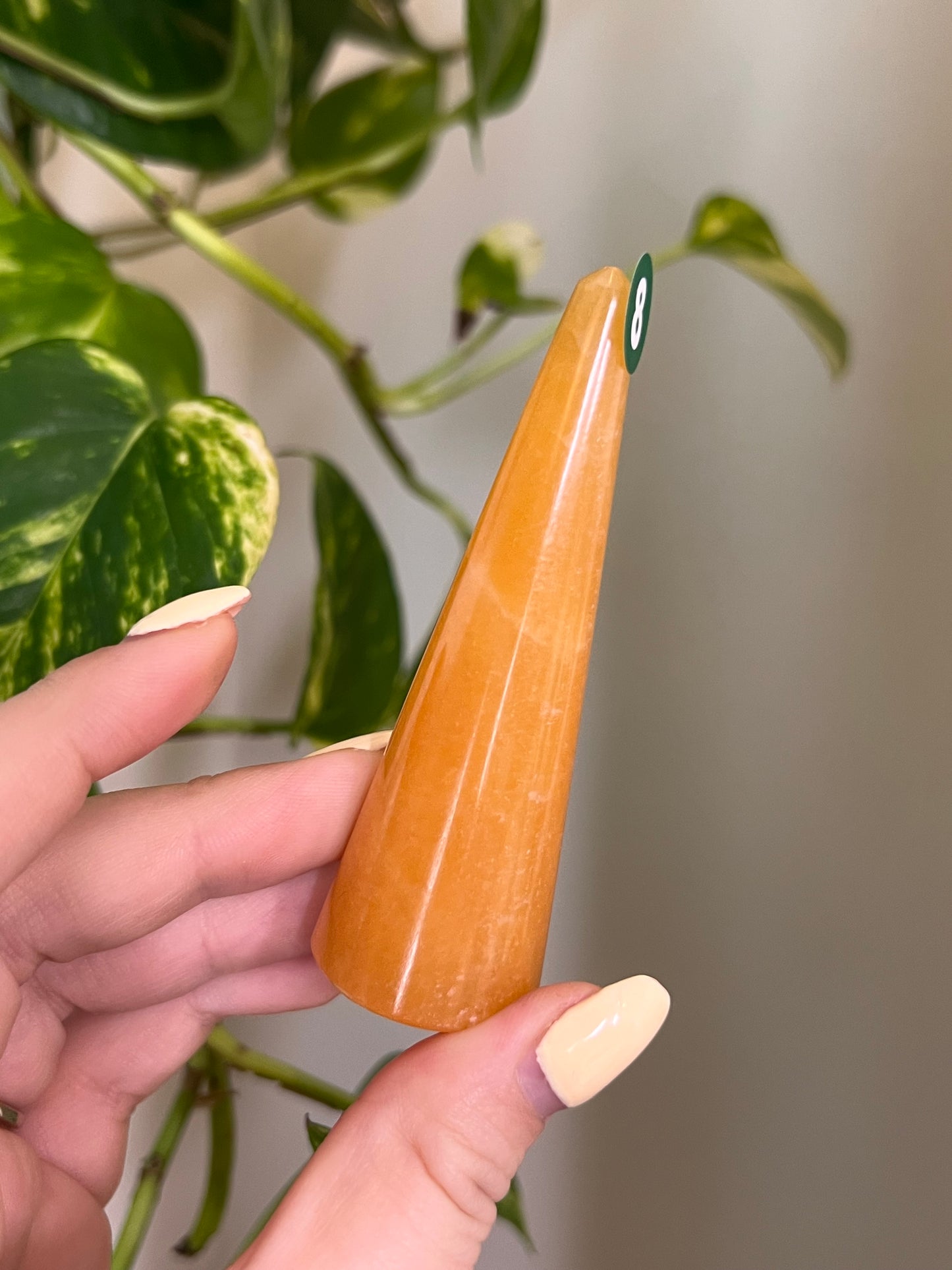 Orange Calcite Ring Holder - 8