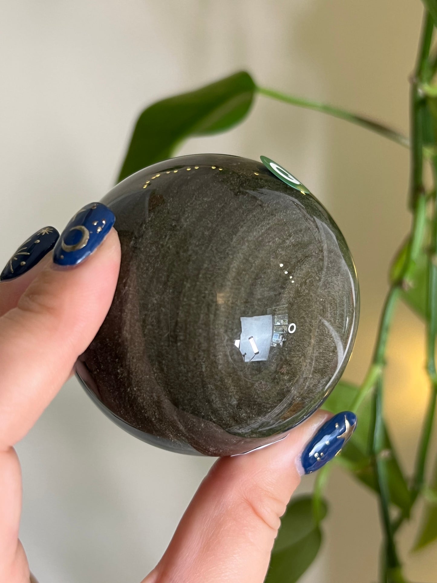 Gold Sheen Obsidian Sphere - Q