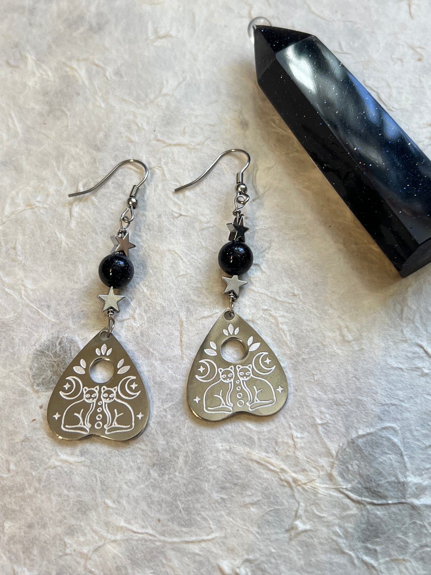 Cats of The Moon Earrings