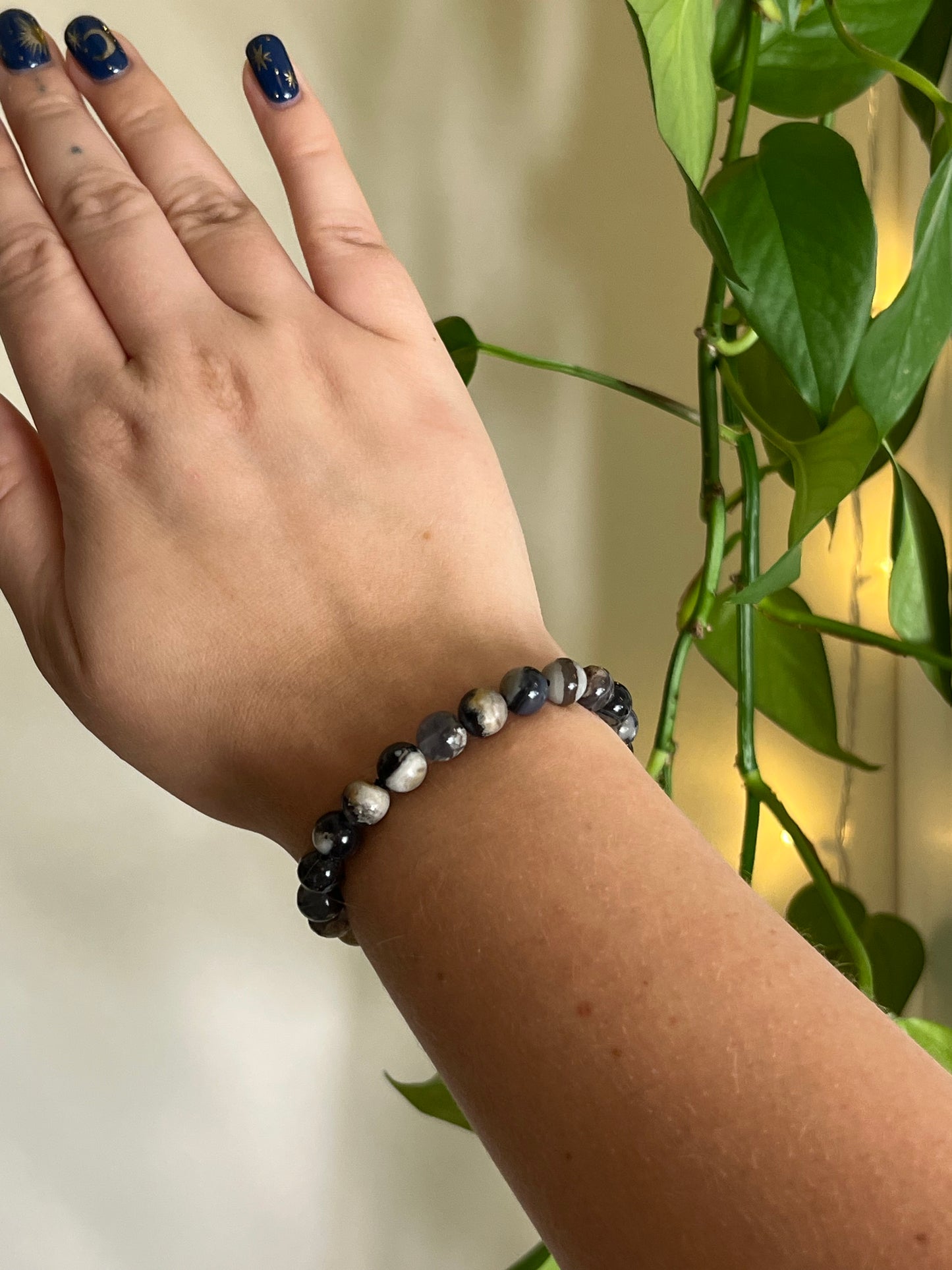 Volcano Agate Bracelet 8mm