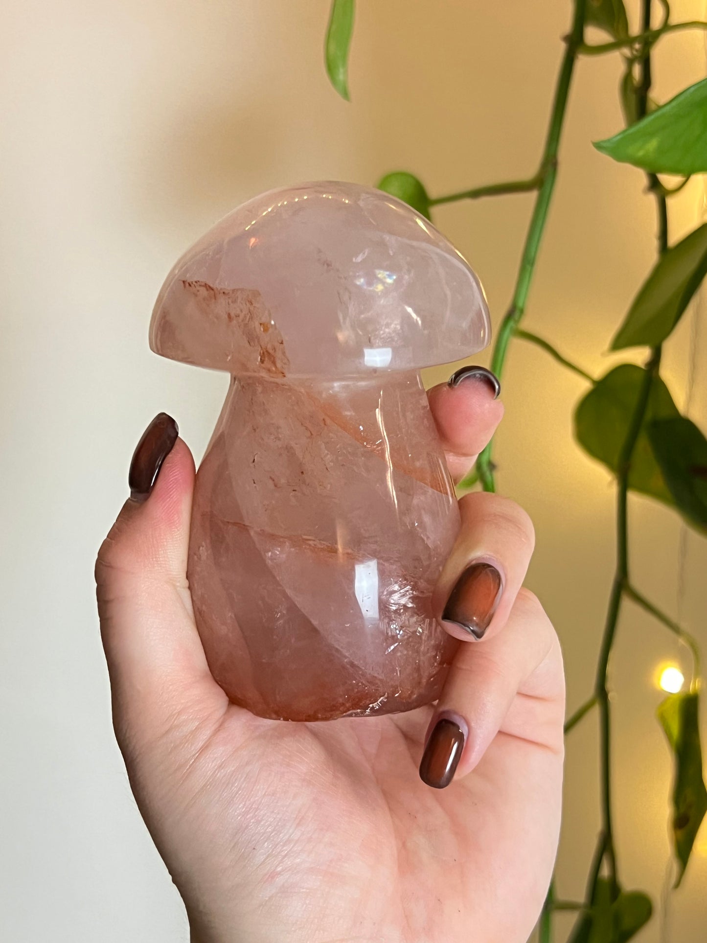 Fire Quartz Large Mushroom