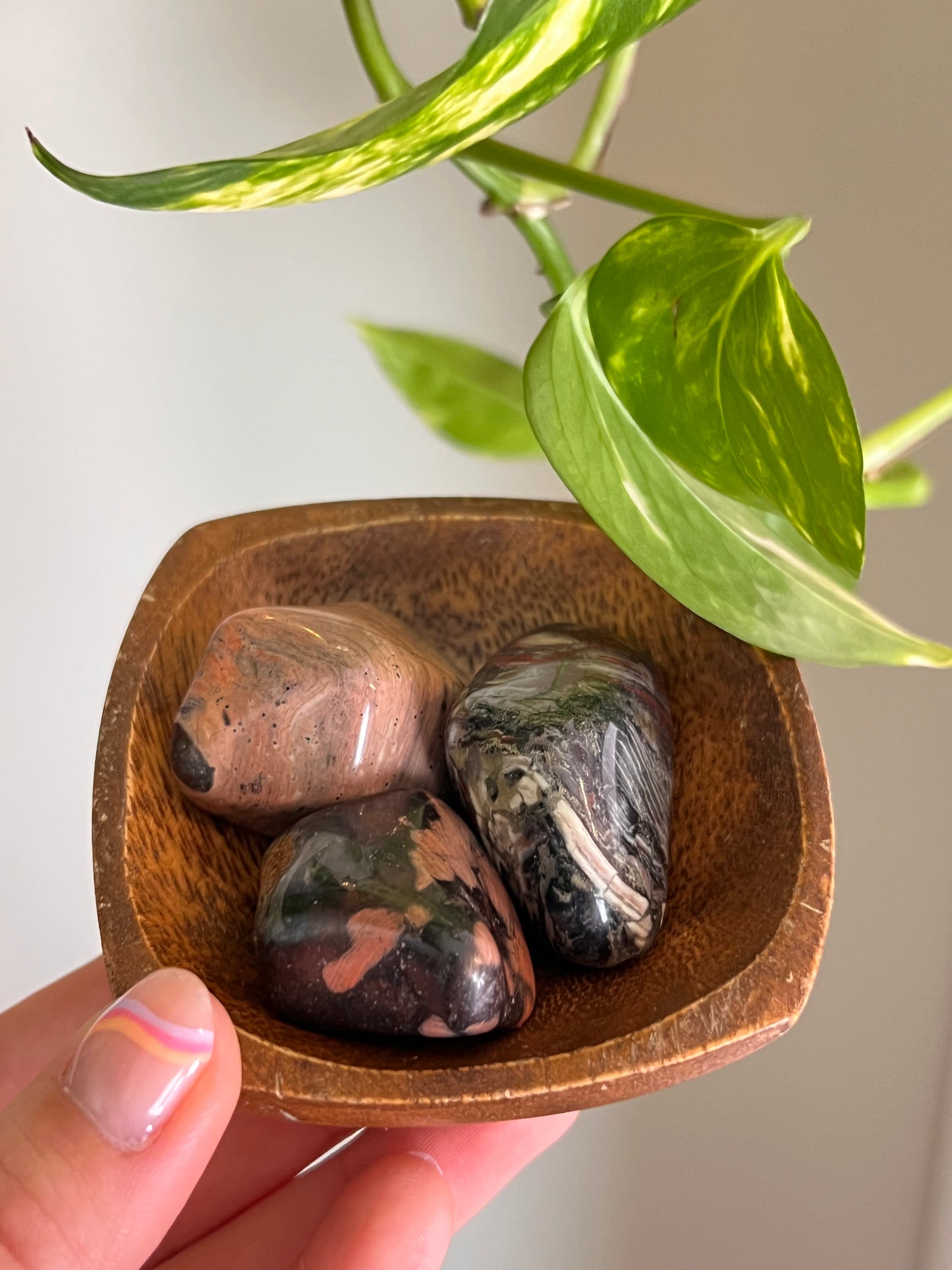 Silver Rainbow Jasper Tumbled