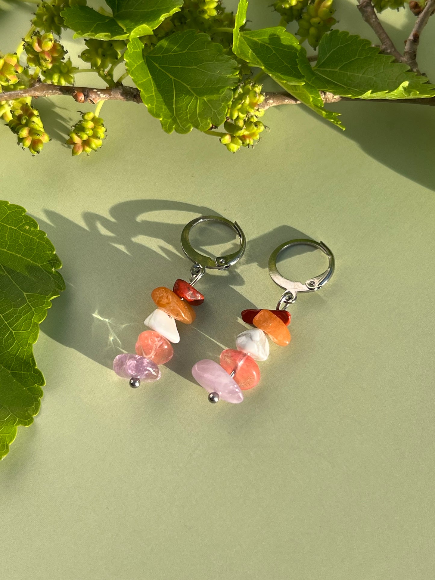 Lesbian Pride Flag Huggie Earrings