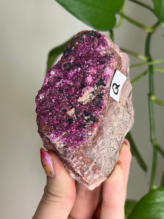 Bright Pink Cobalt Calcite Specimen - Q