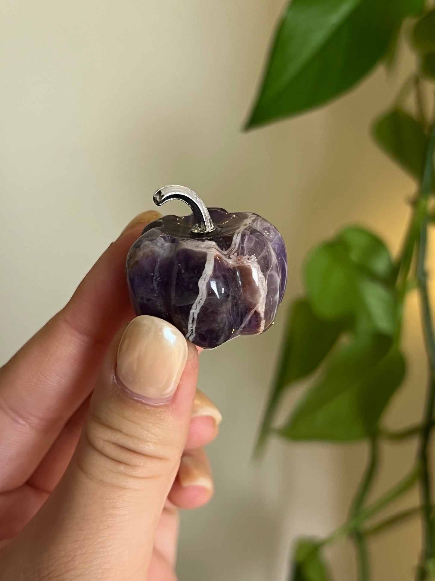 Amethyst Pumpkin Silver Stem