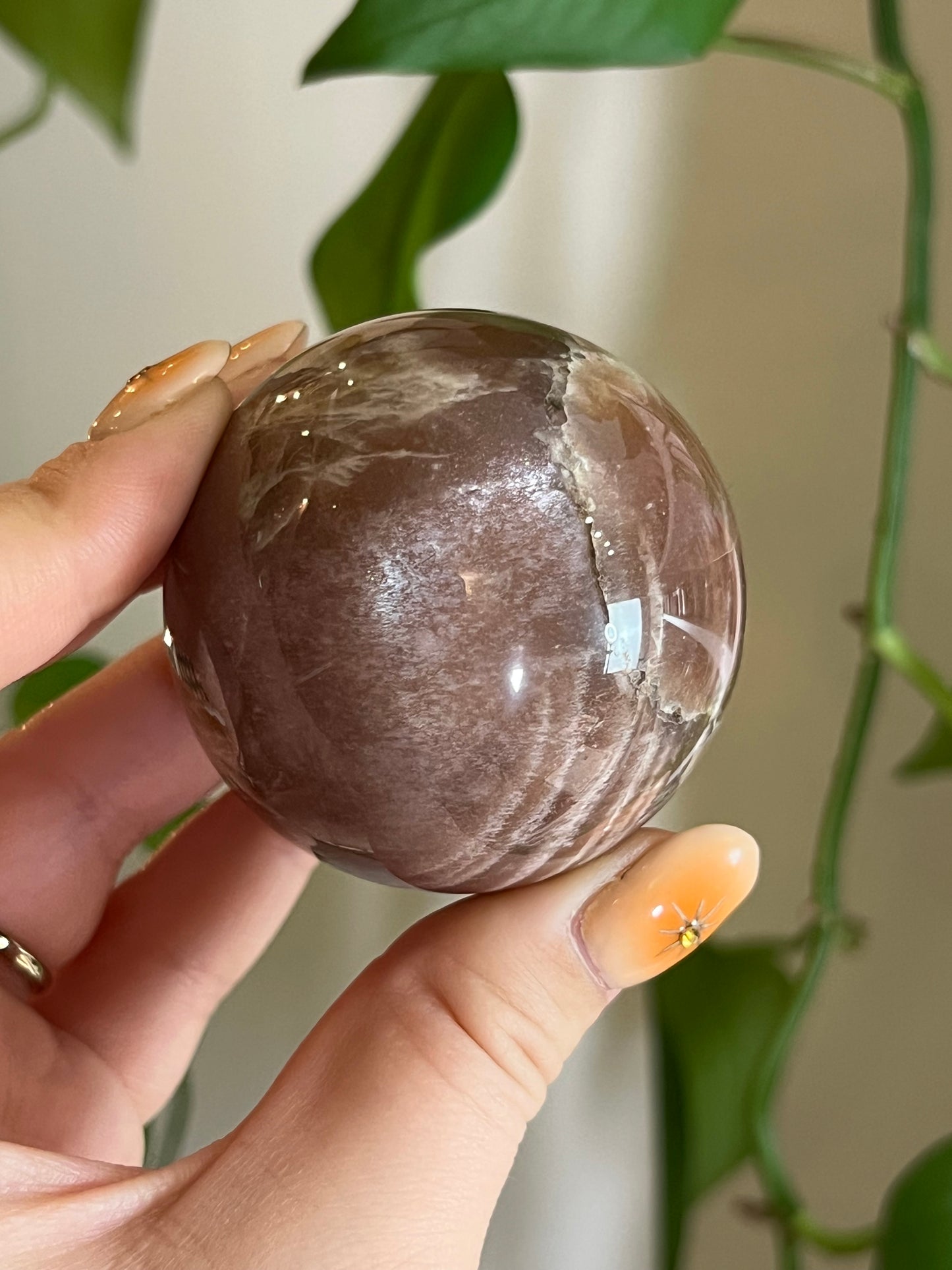 Peach Moonstone/Sunstone Sphere
