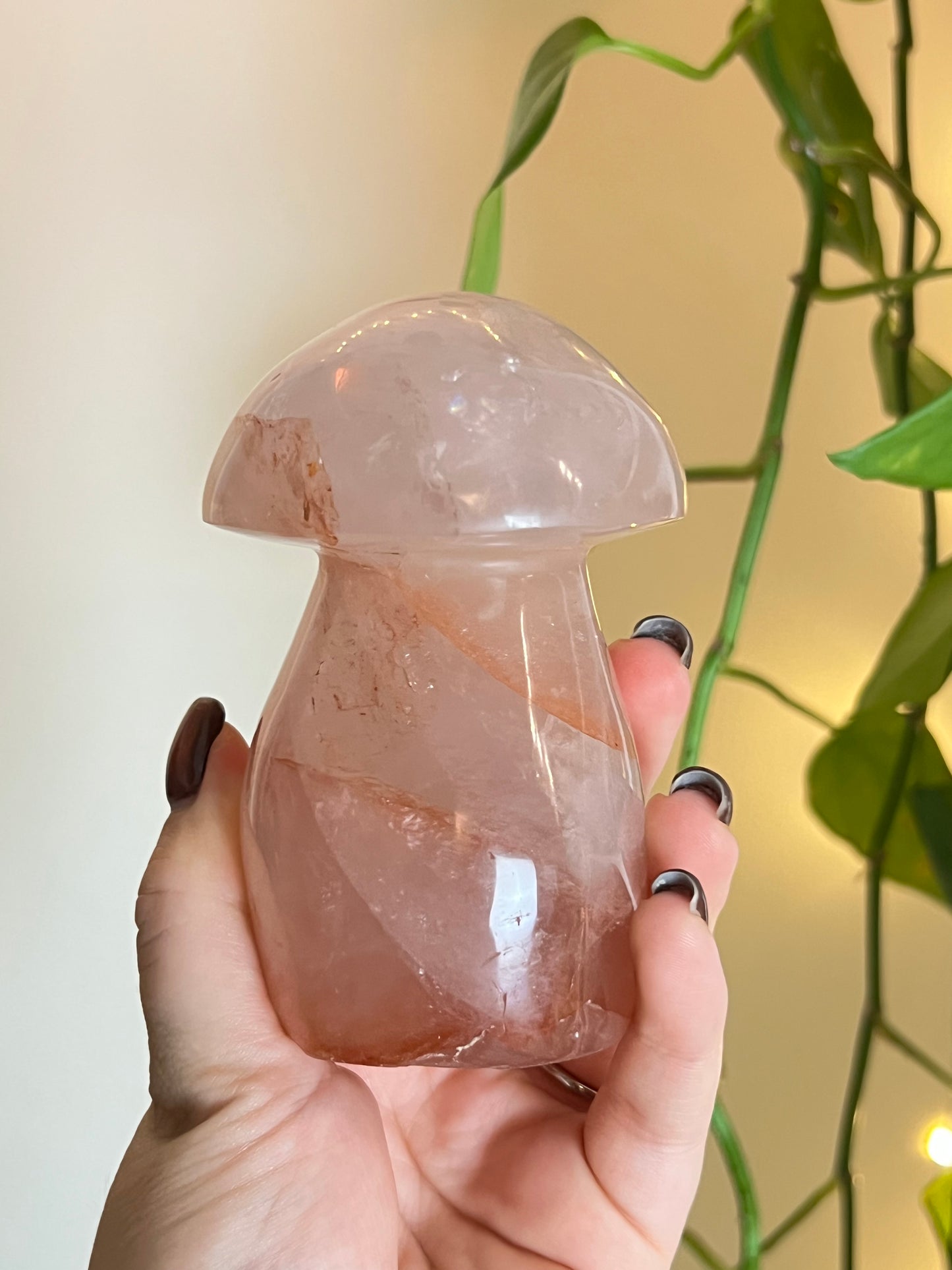 Fire Quartz Large Mushroom