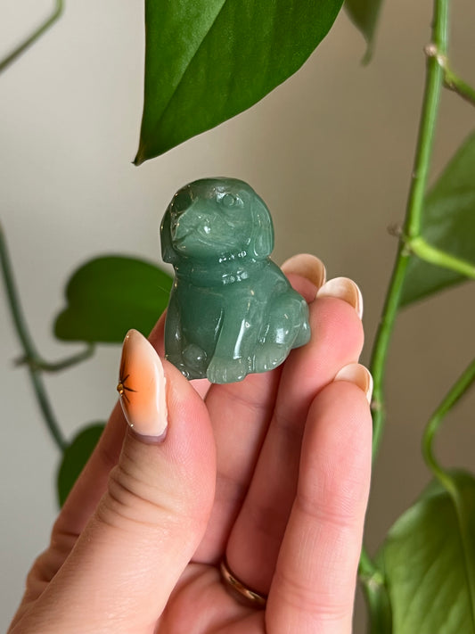 Green Aventurine Dog