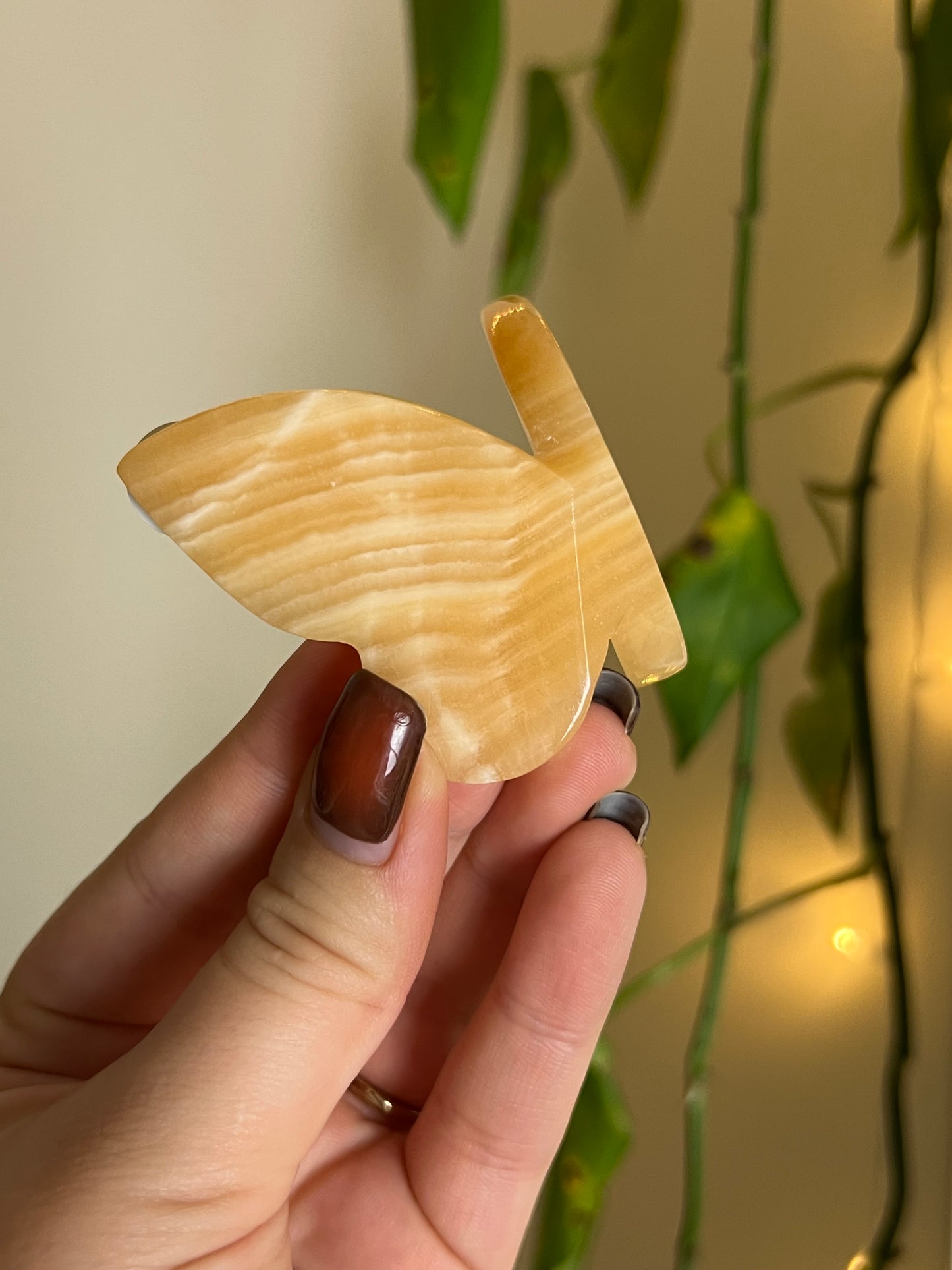 Orange Calcite 3D Butterfly - Q