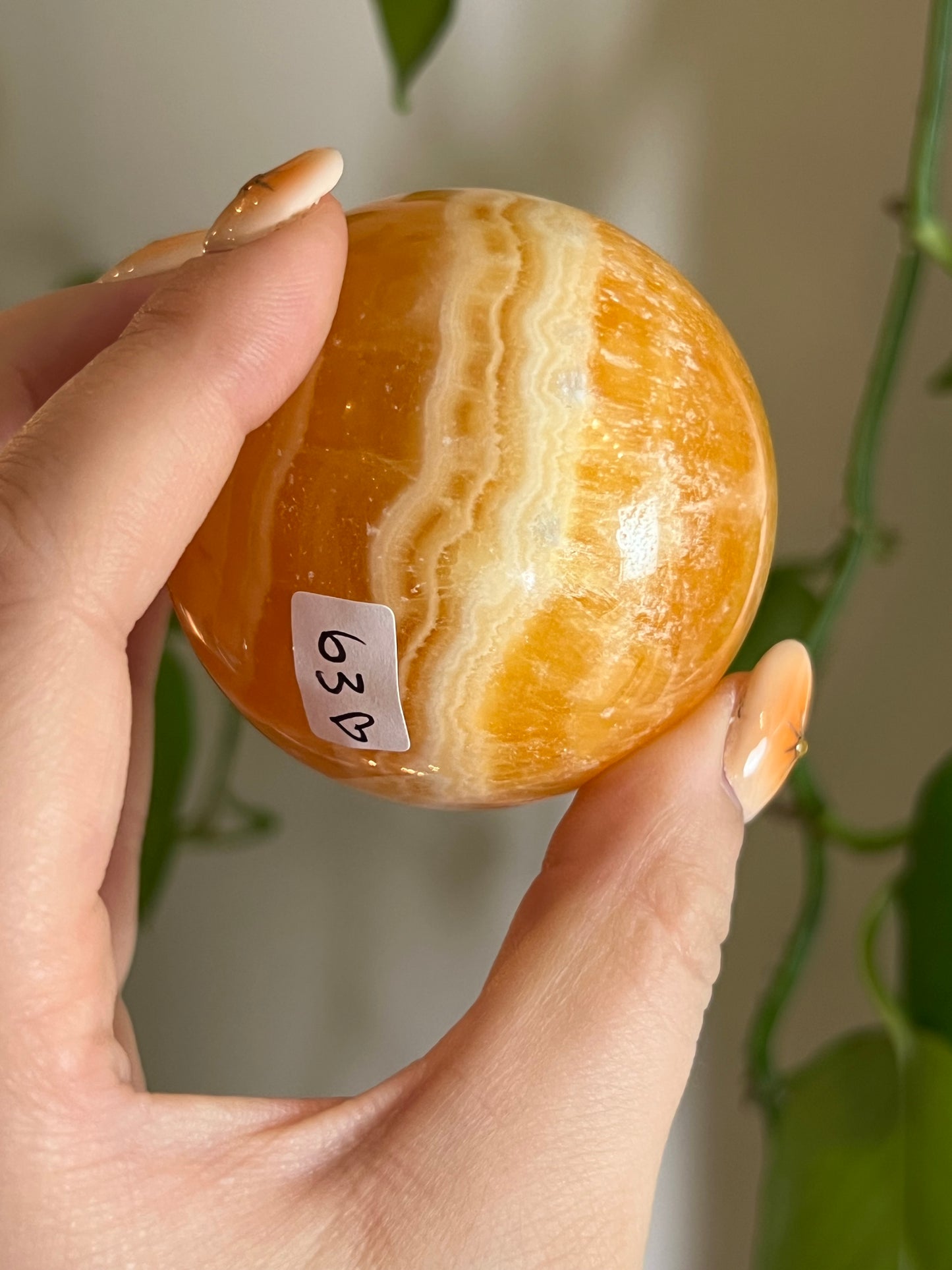 Orange Calcite Sphere A