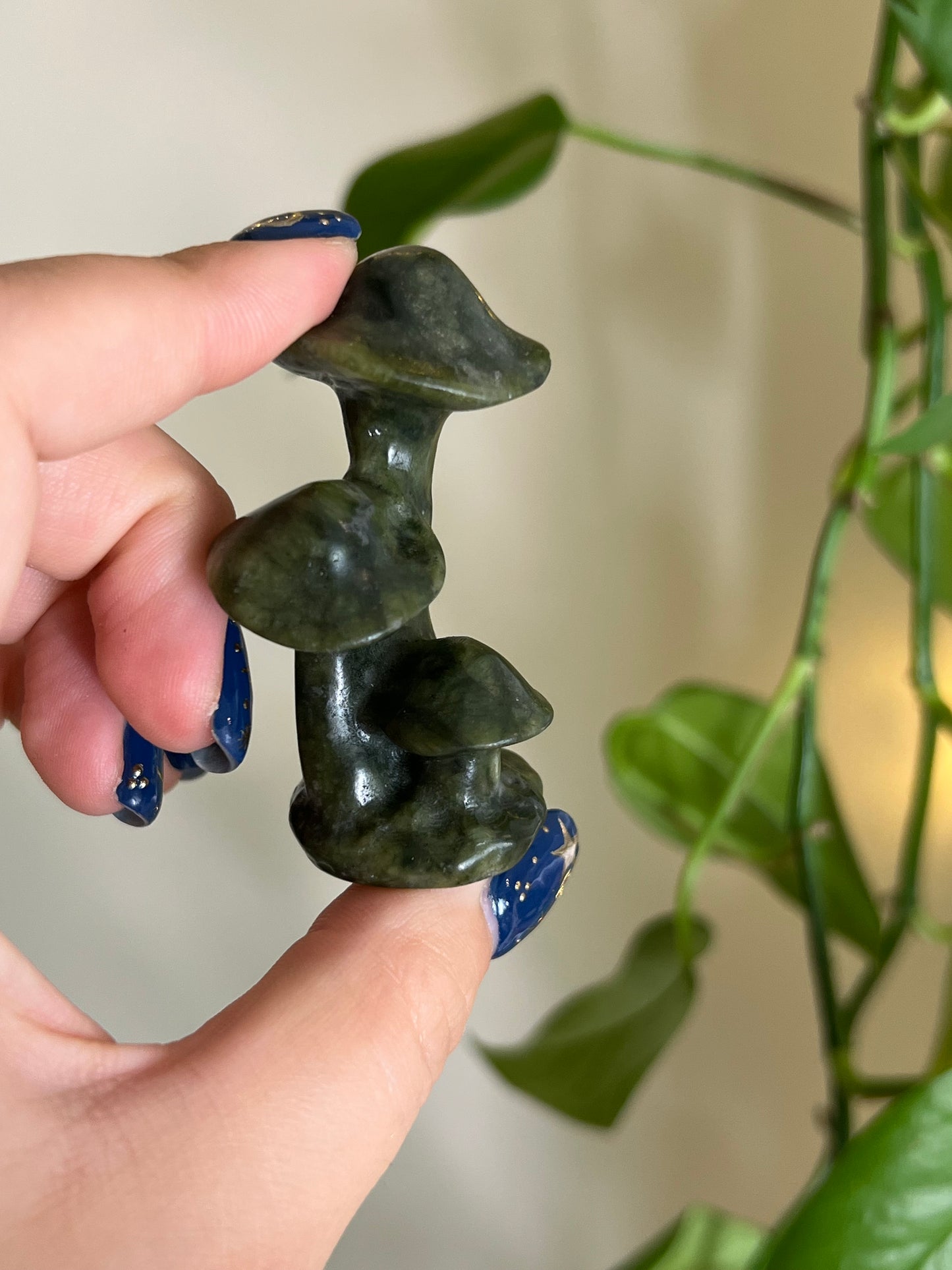 Jade Mushroom Cluster - Medium