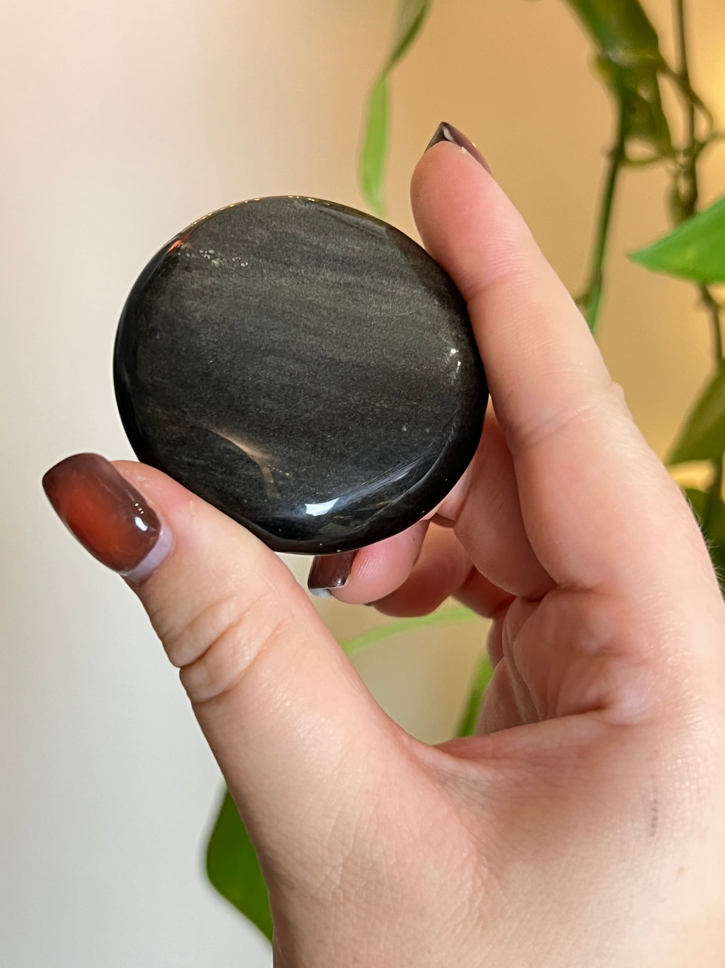 Gold Sheen Obsidian Flat Stone