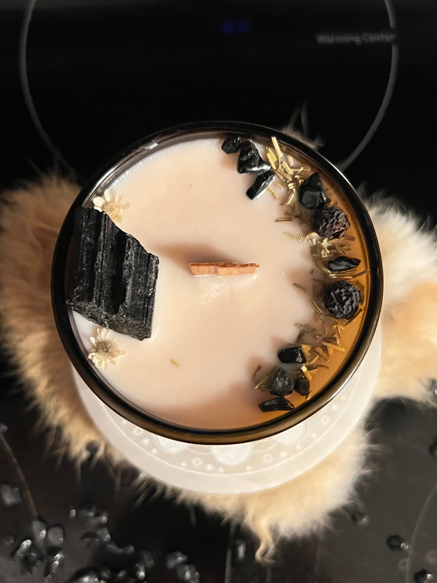 Black Tourmaline - Protection | Luxury Crystal Candle