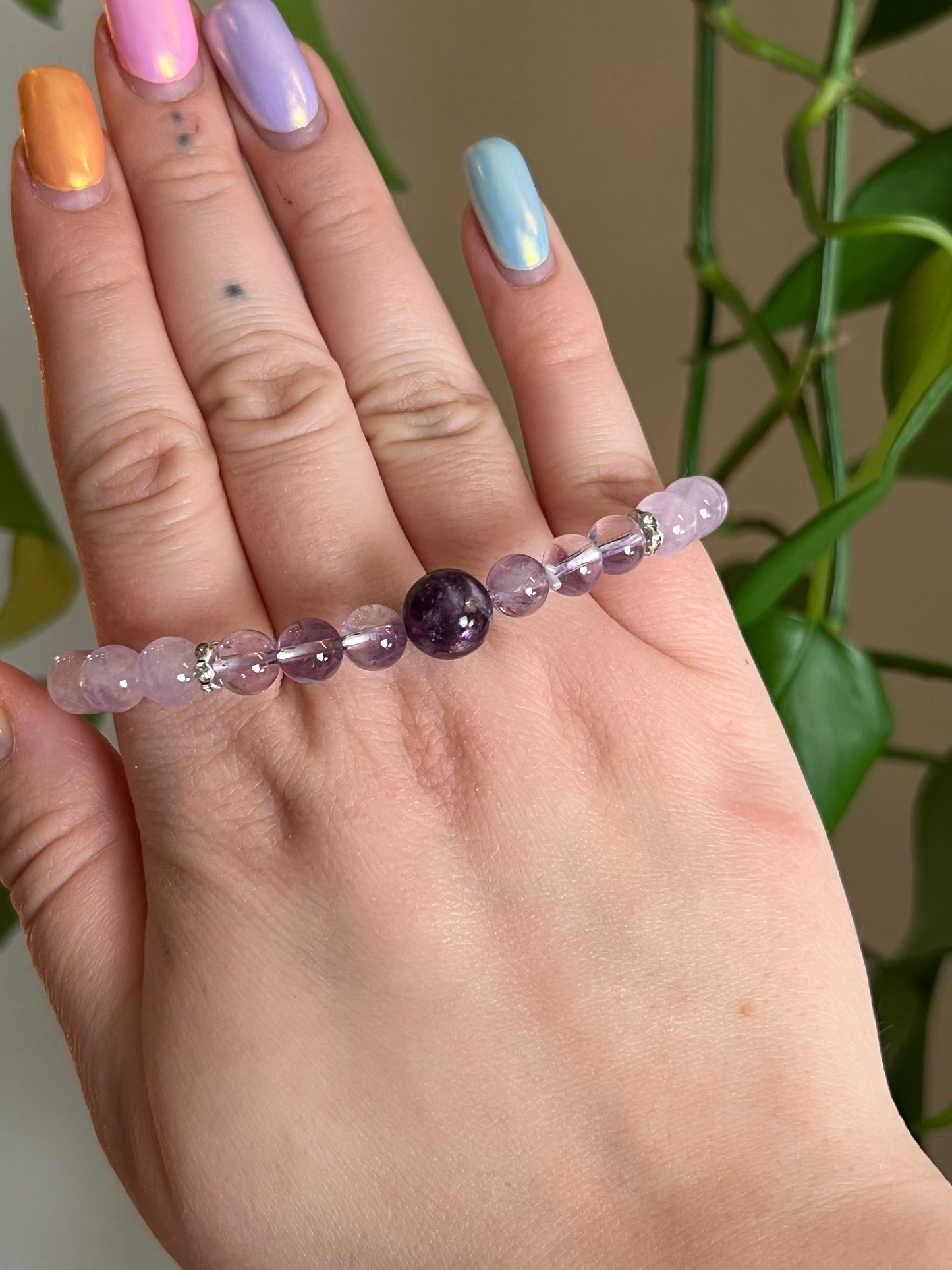 Lavender Amethyst & Lepidolite Bracelet