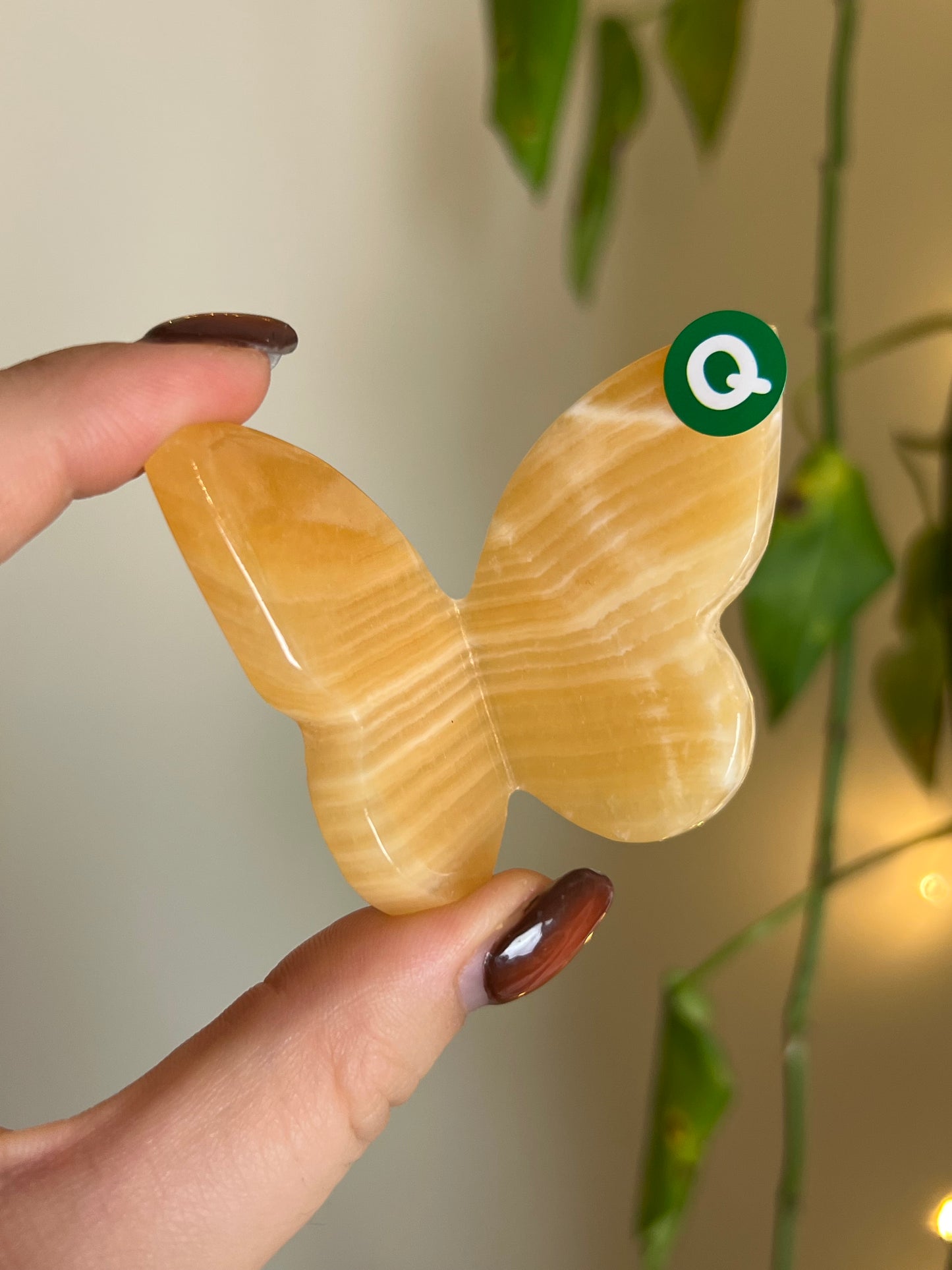 Orange Calcite 3D Butterfly - Q