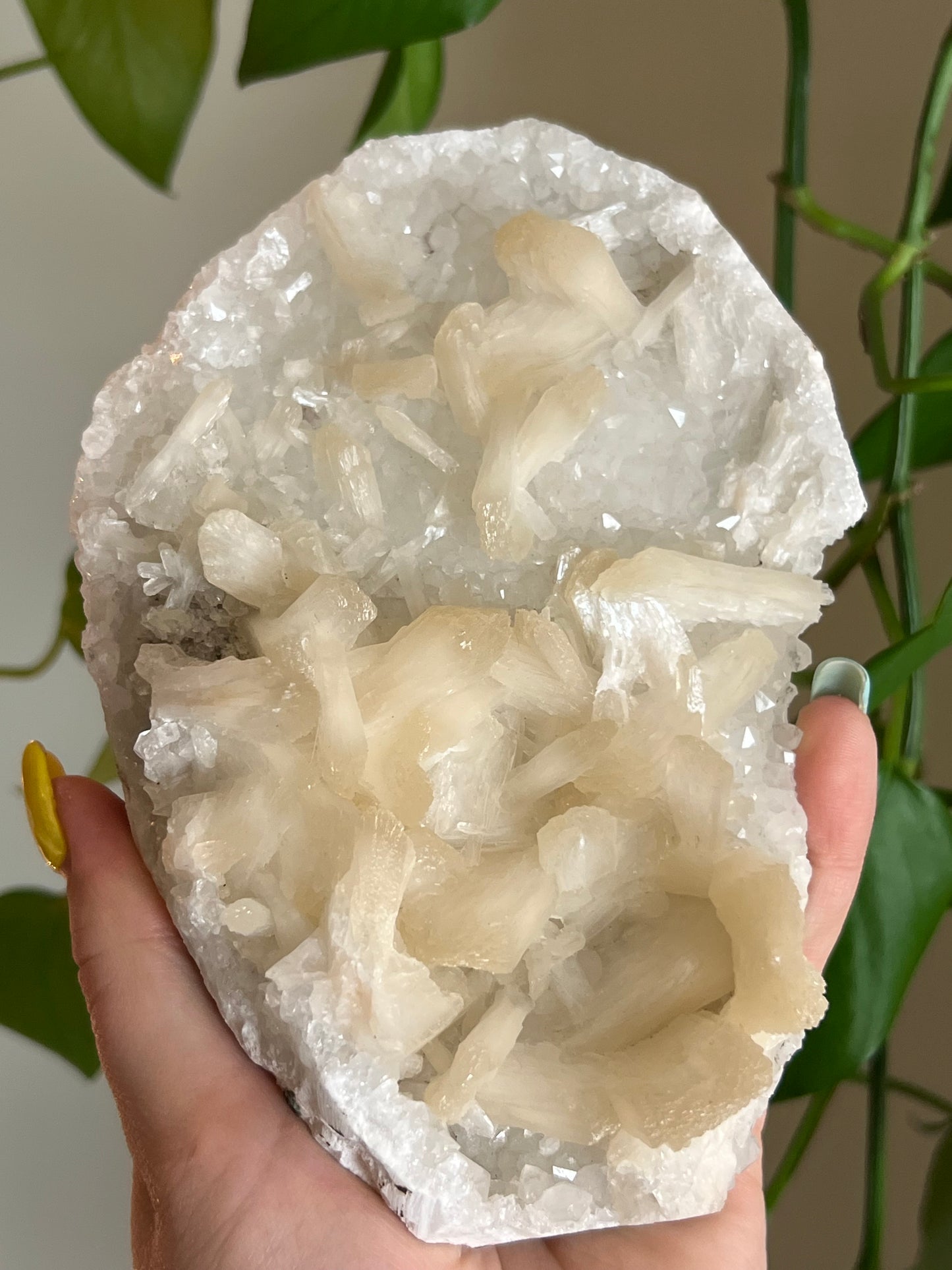Stillbite and Apophyllite Cluster Large
