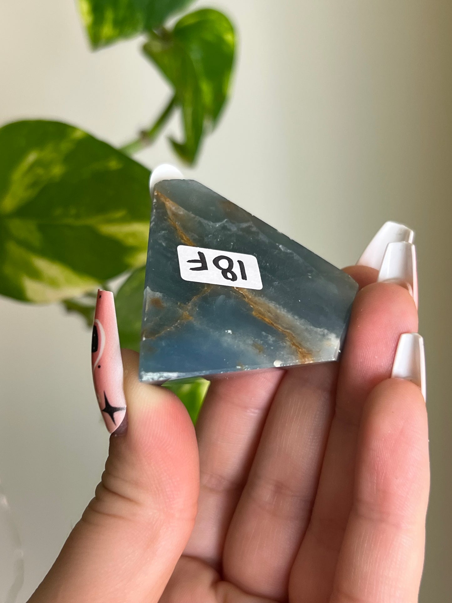 Blue Lemurian Aquatine Calcite Gusher - F 🍬