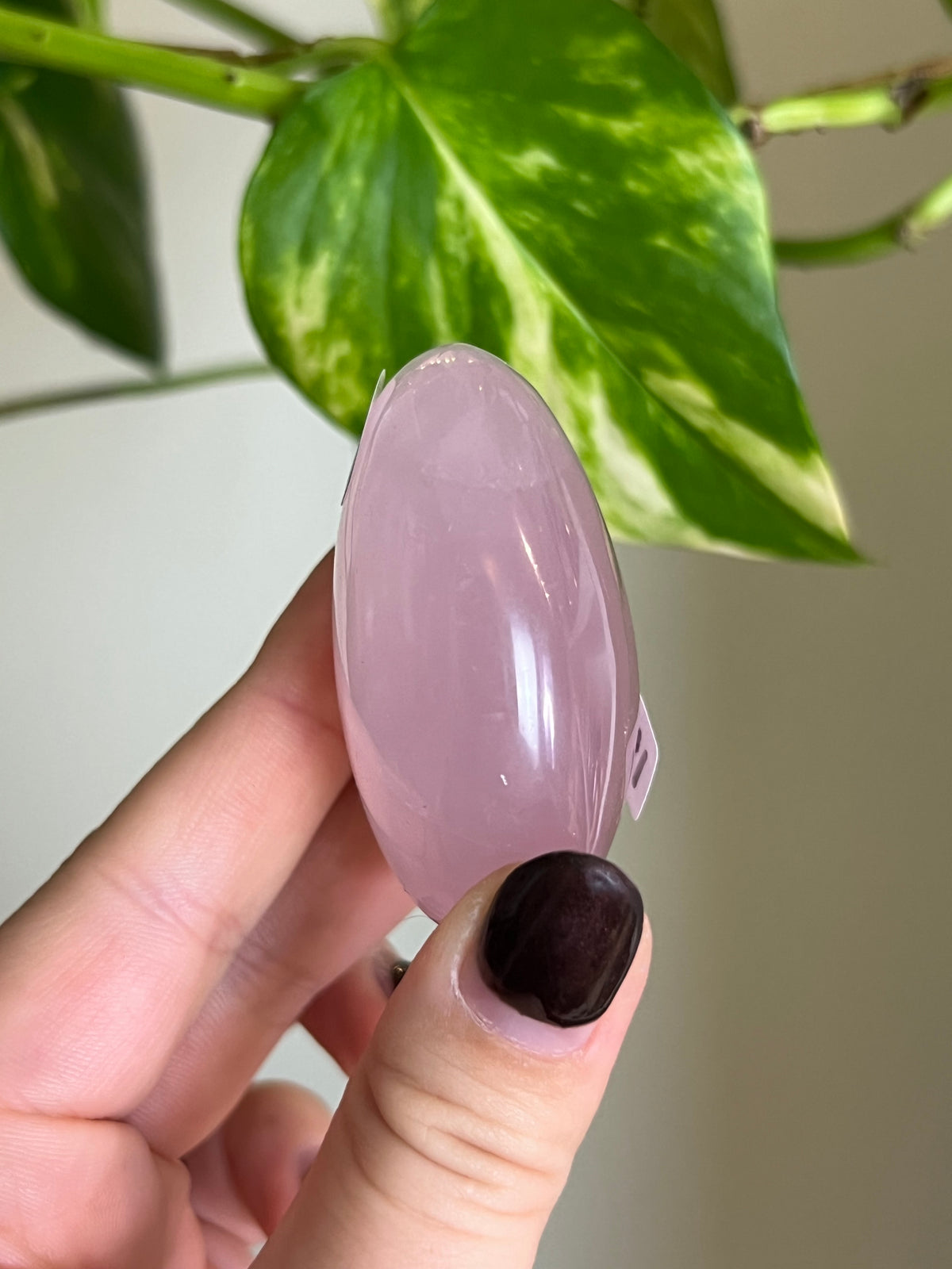 Rose Quartz Palm Stone - 7