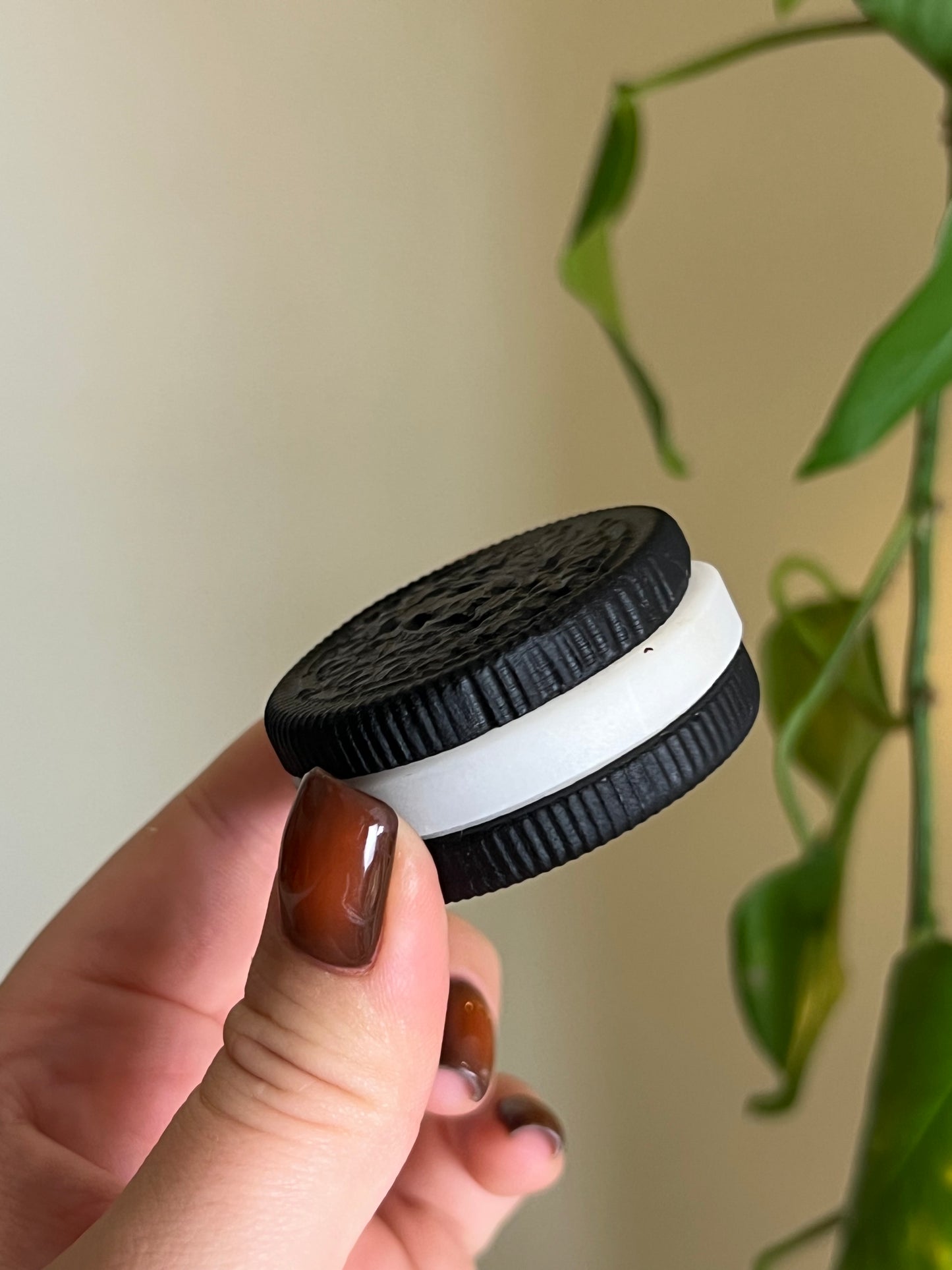 Black Obsidian & White Jade Cookie