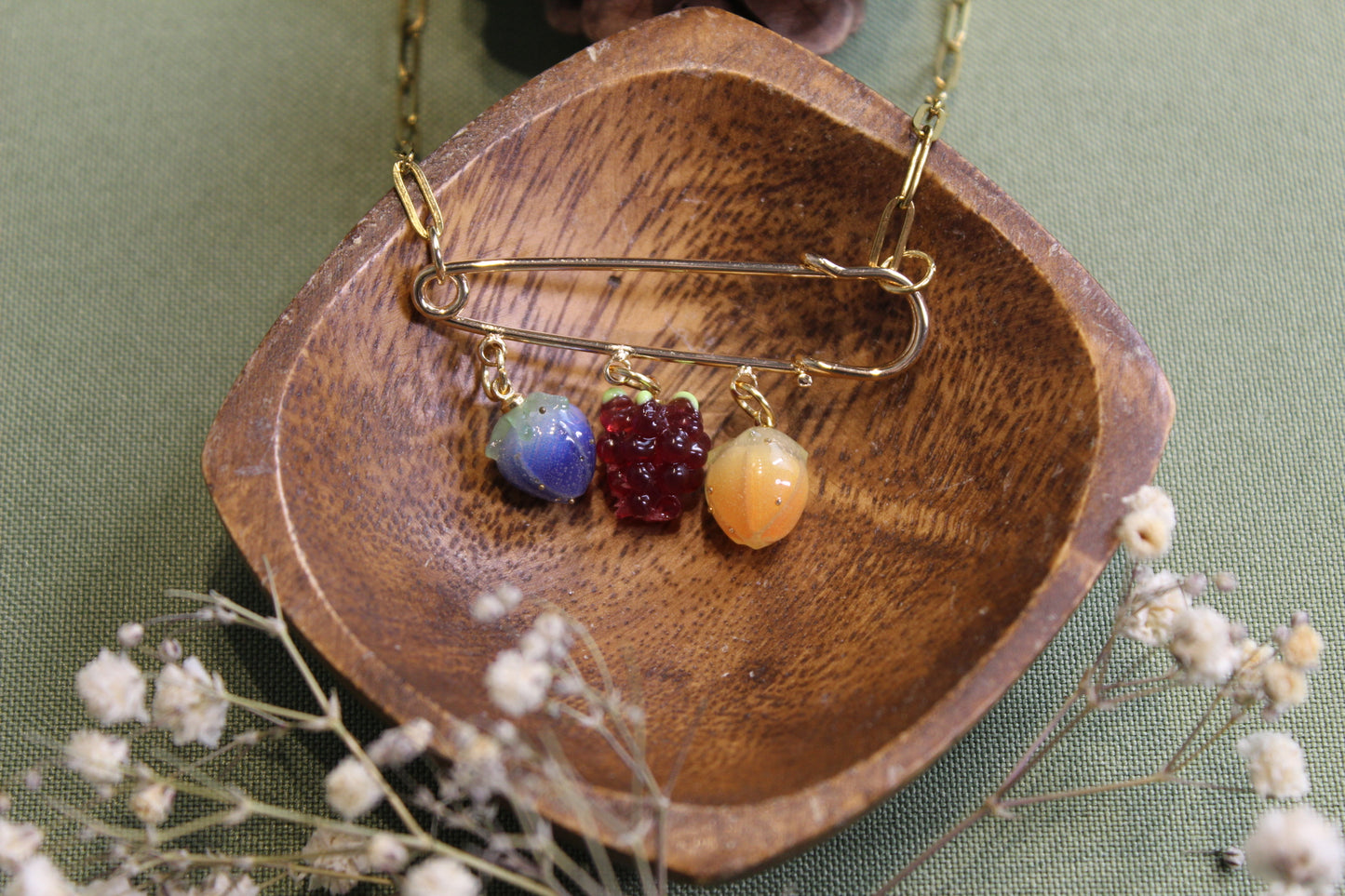 Fruit Charm Gold Necklace