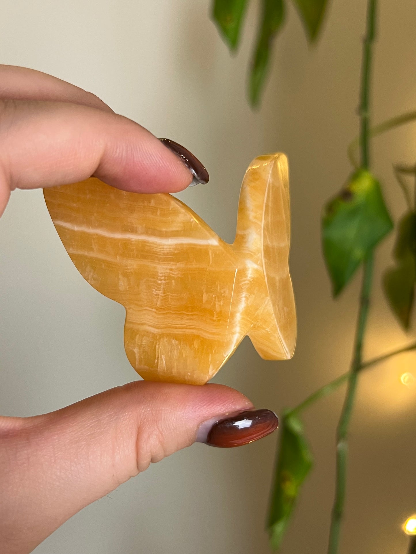 Orange Calcite 3D Butterfly - H