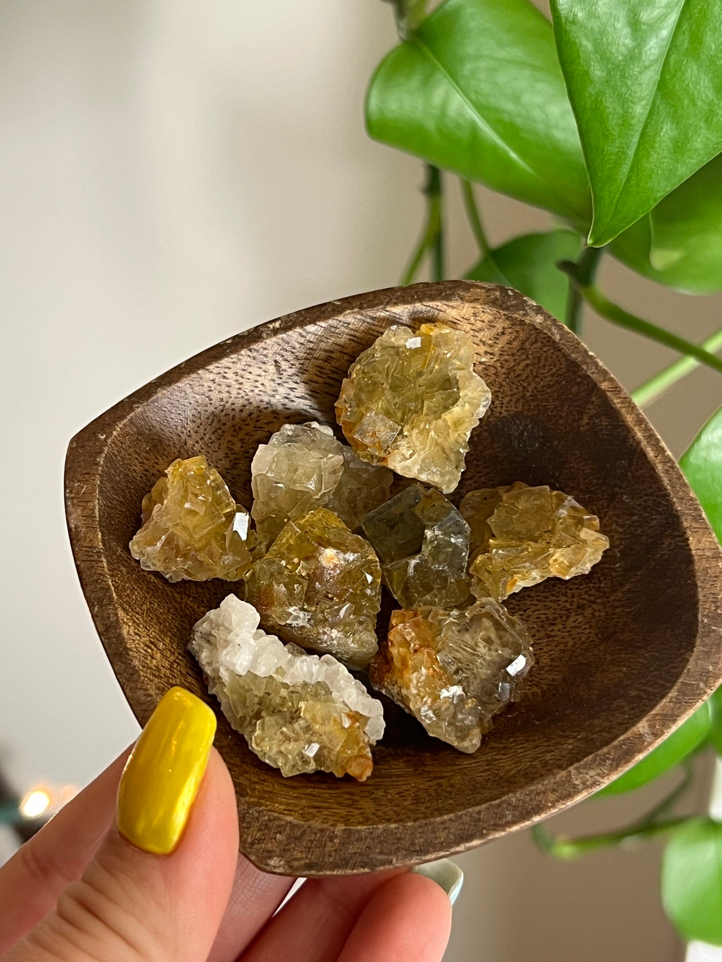 Mini Yellow Cubic Fluorite