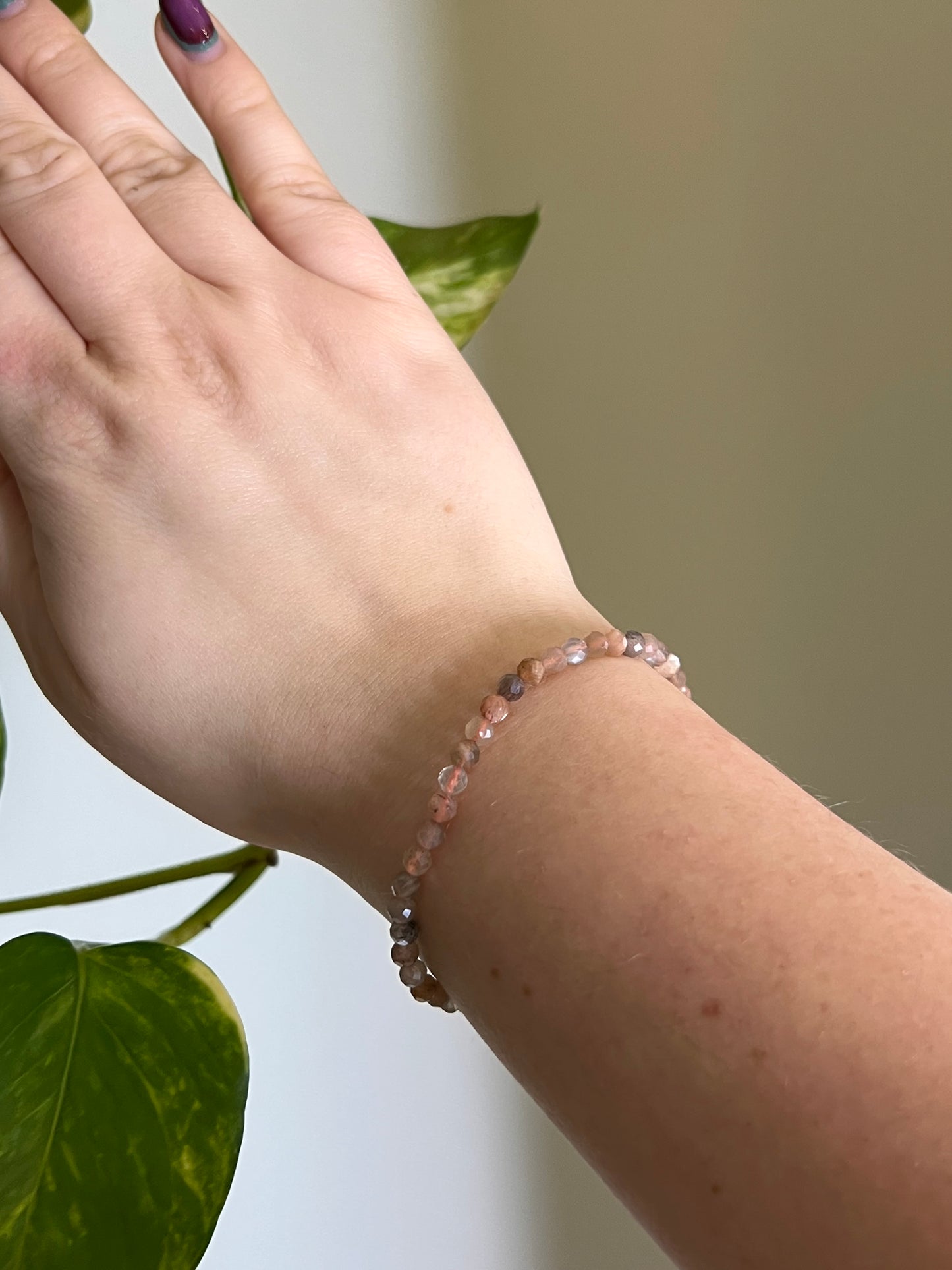 4mm Multi Moonstone Faceted Bracelet