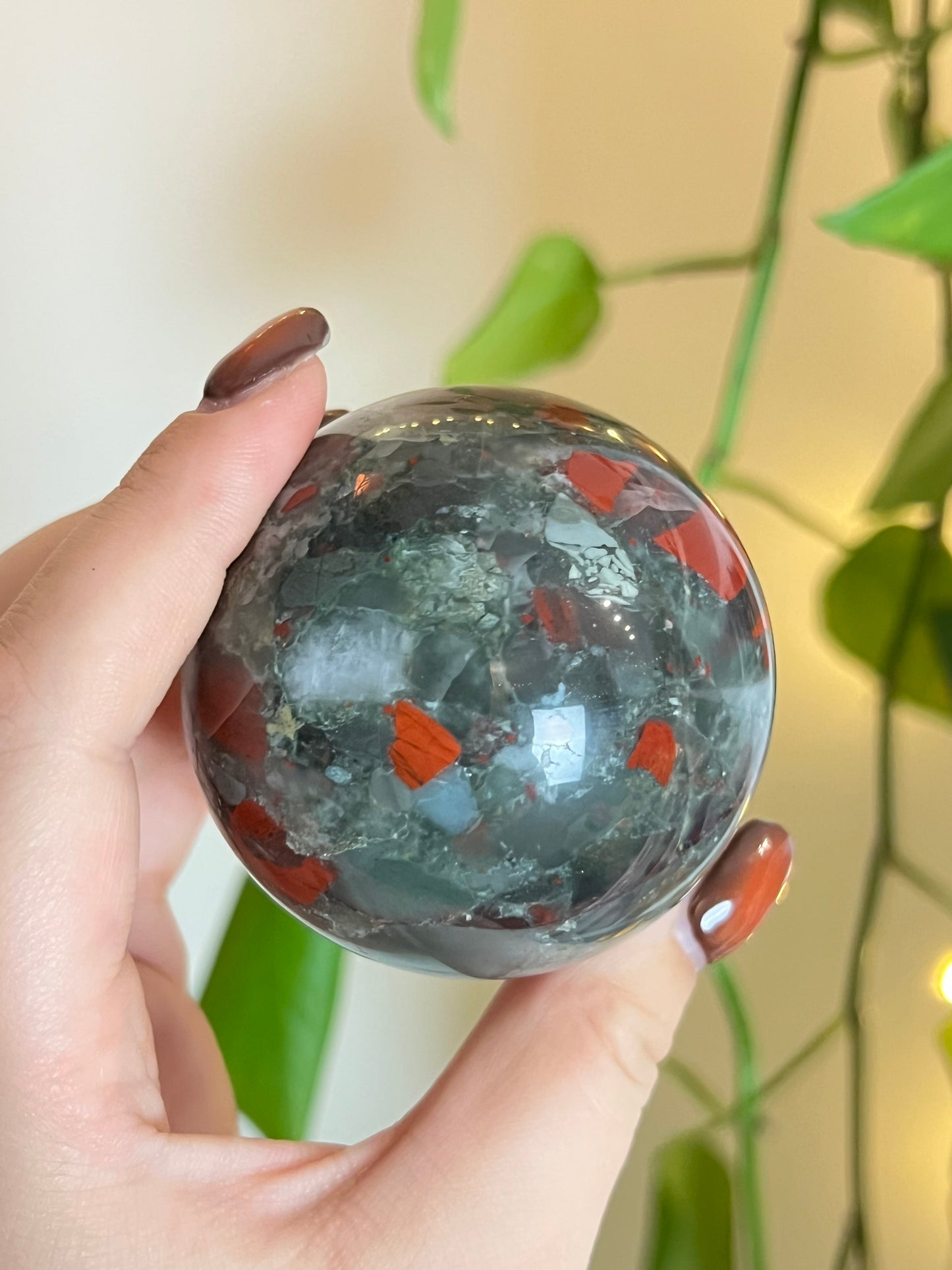 African Bloodstone Sphere L