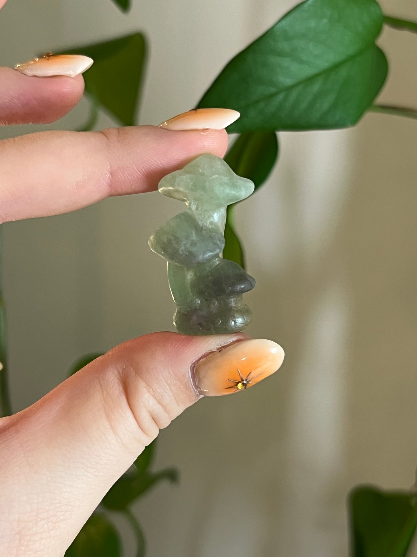 Green Fluorite Mushroom Cluster