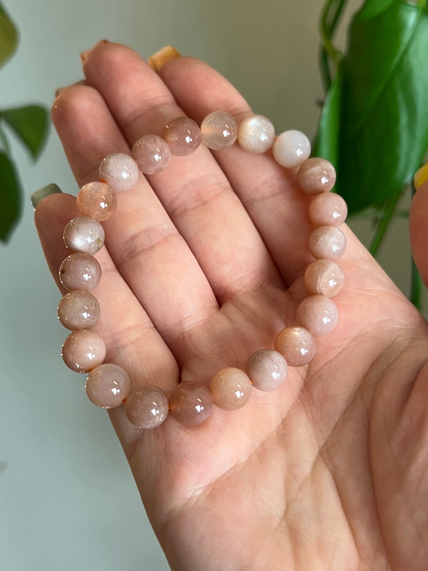 Peach Moonstone Bracelet