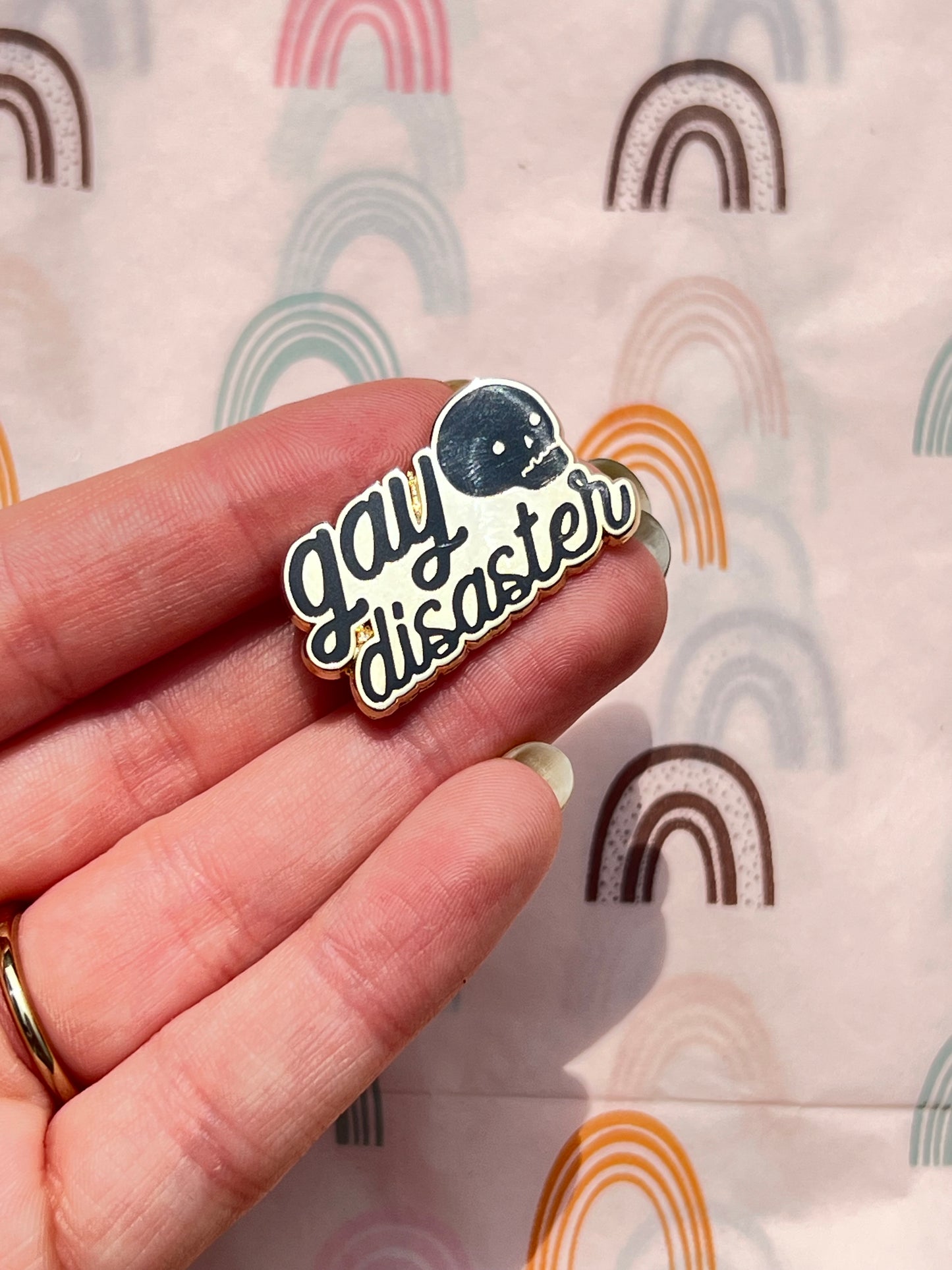 Gay Disaster Pin