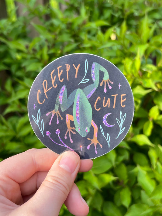 Creepy Cute Glitter Sticker