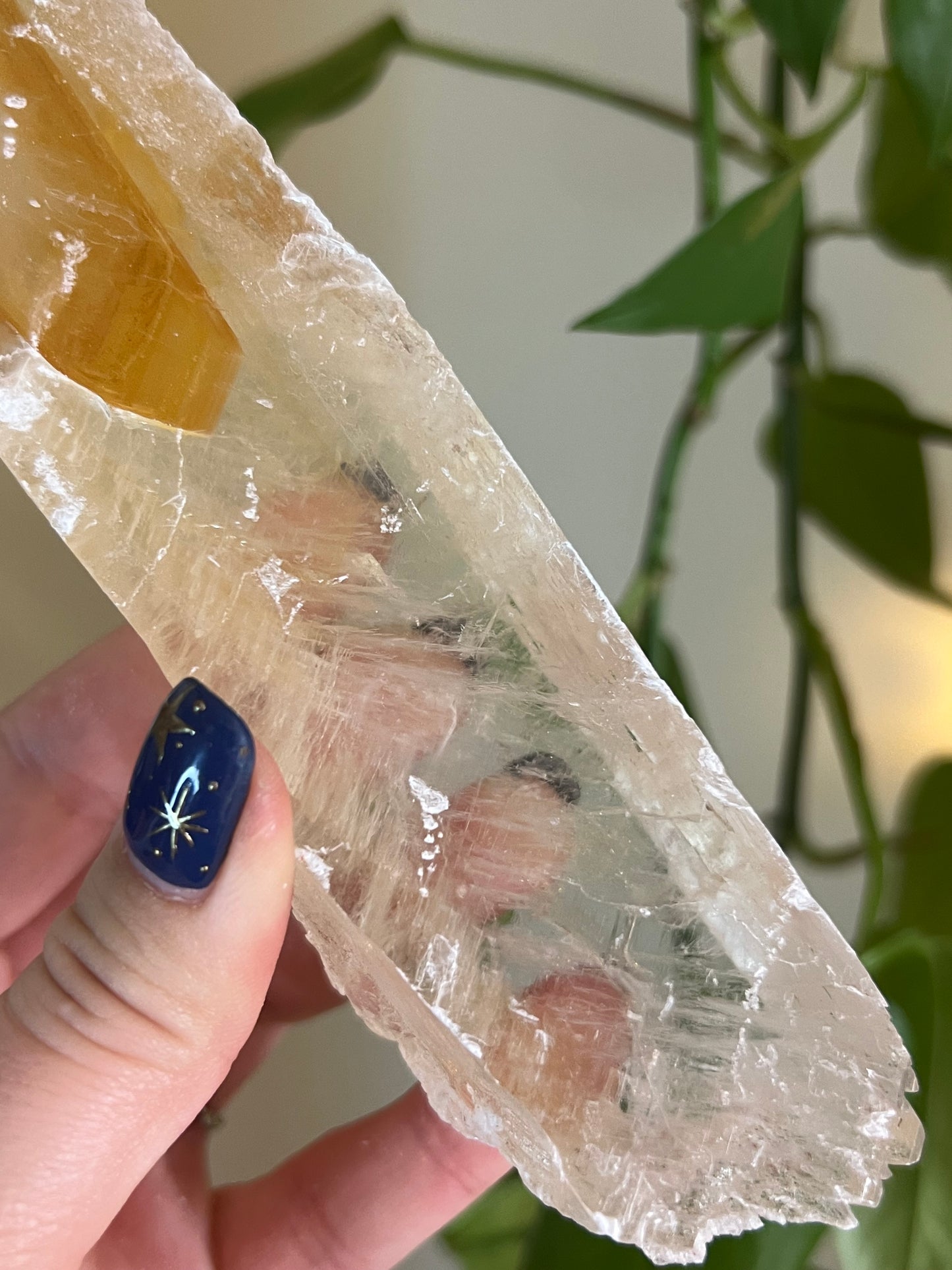 Golden Phantom Selenite Slab