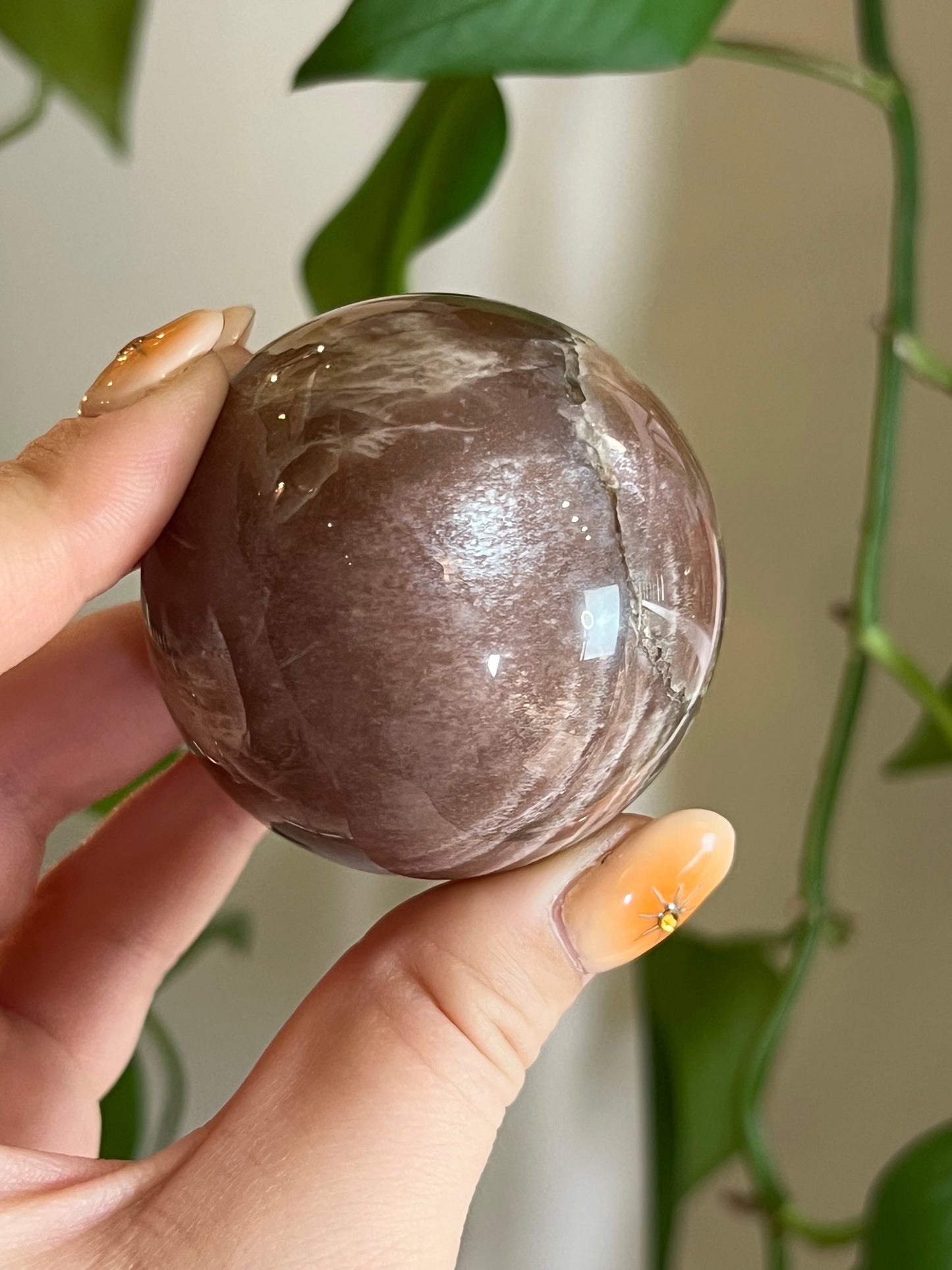 Peach Moonstone/Sunstone Sphere