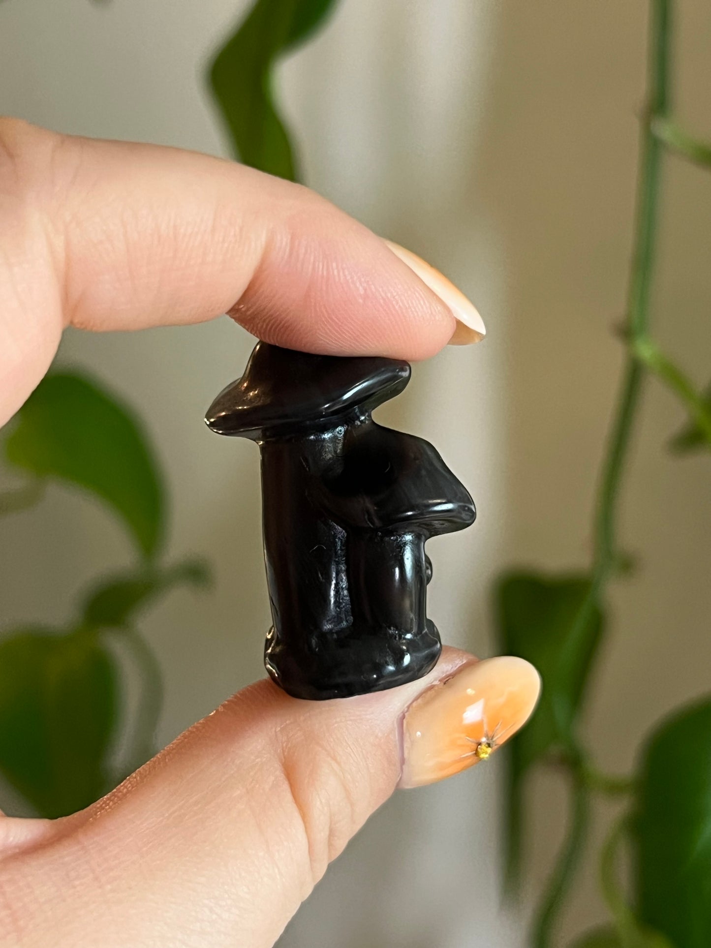 *Imperfect* Obsidian Mushroom Cluster