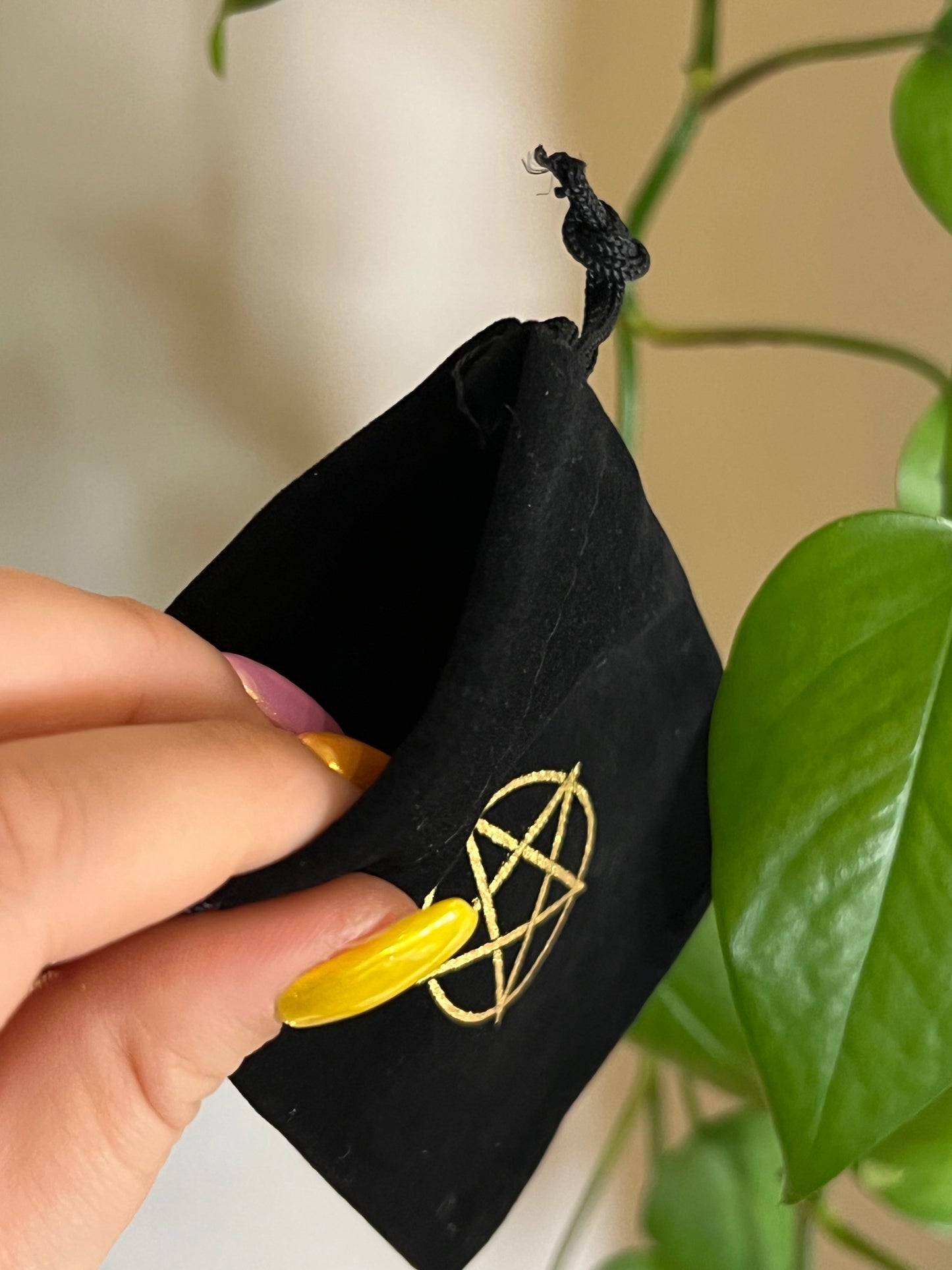 Pentacle Velvet Pouch - Gold