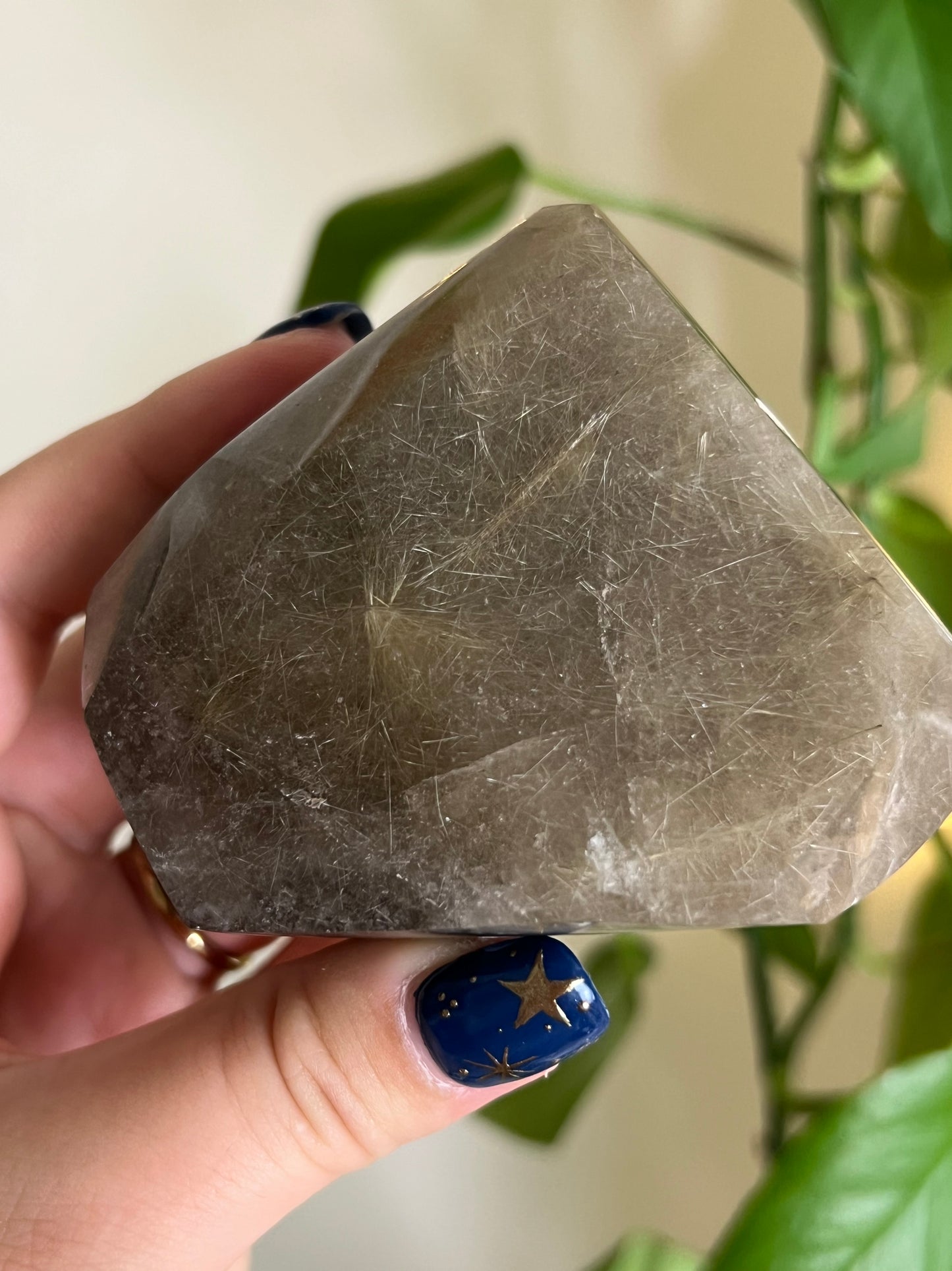 Smoky Golden Rutile Quartz Gusher