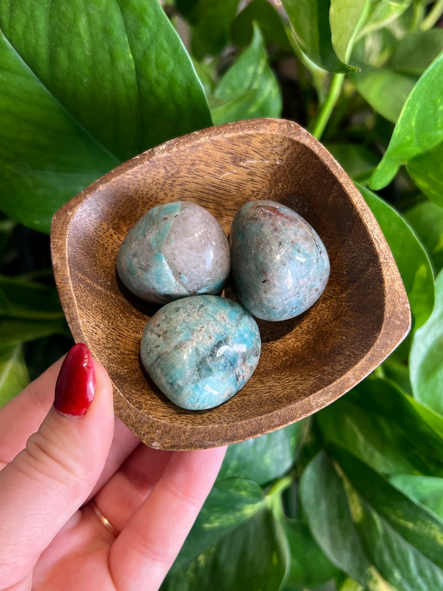 Amazonite x Smoky Quartz Tumbled