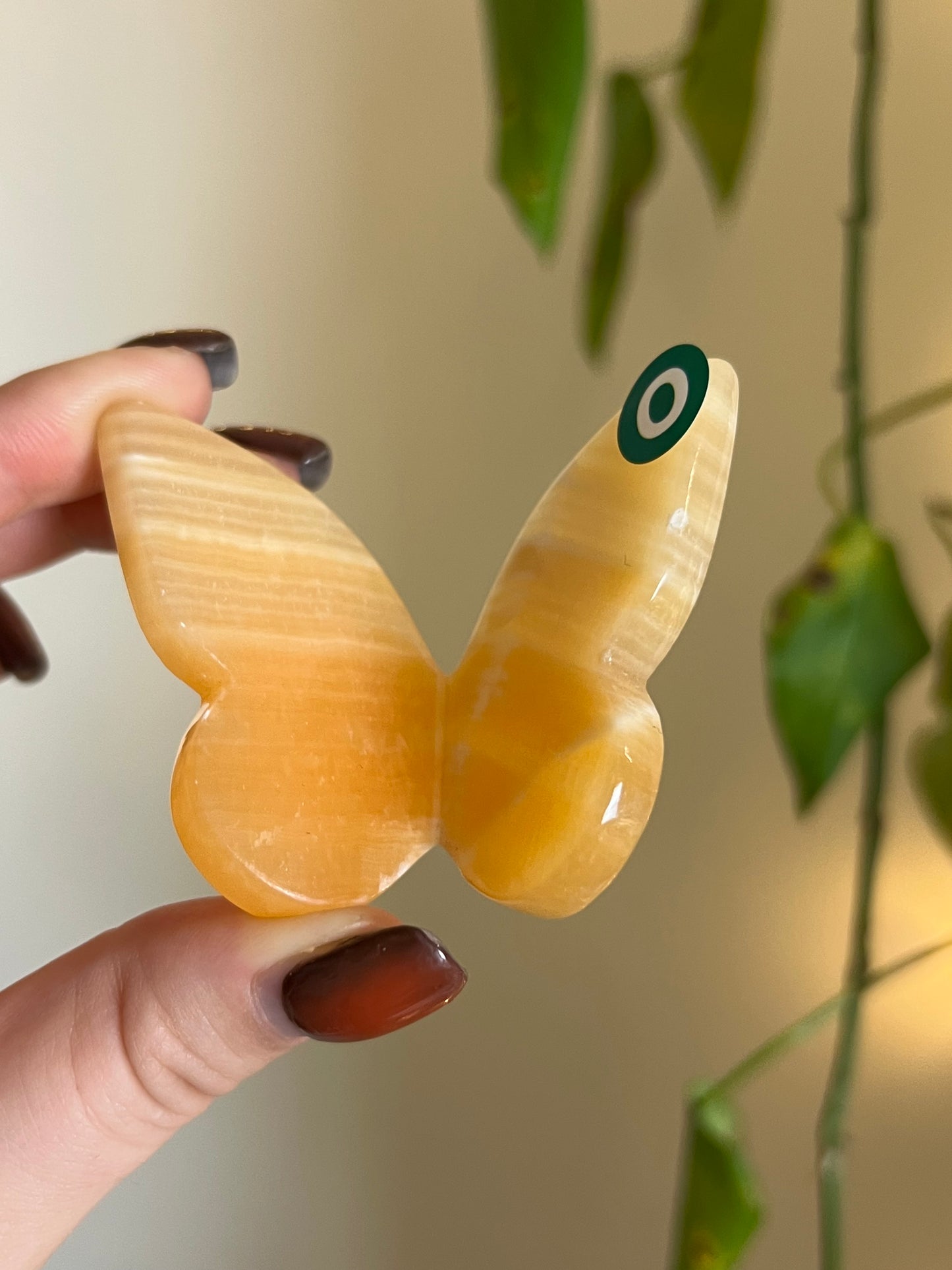 Orange Calcite 3D Butterfly - O