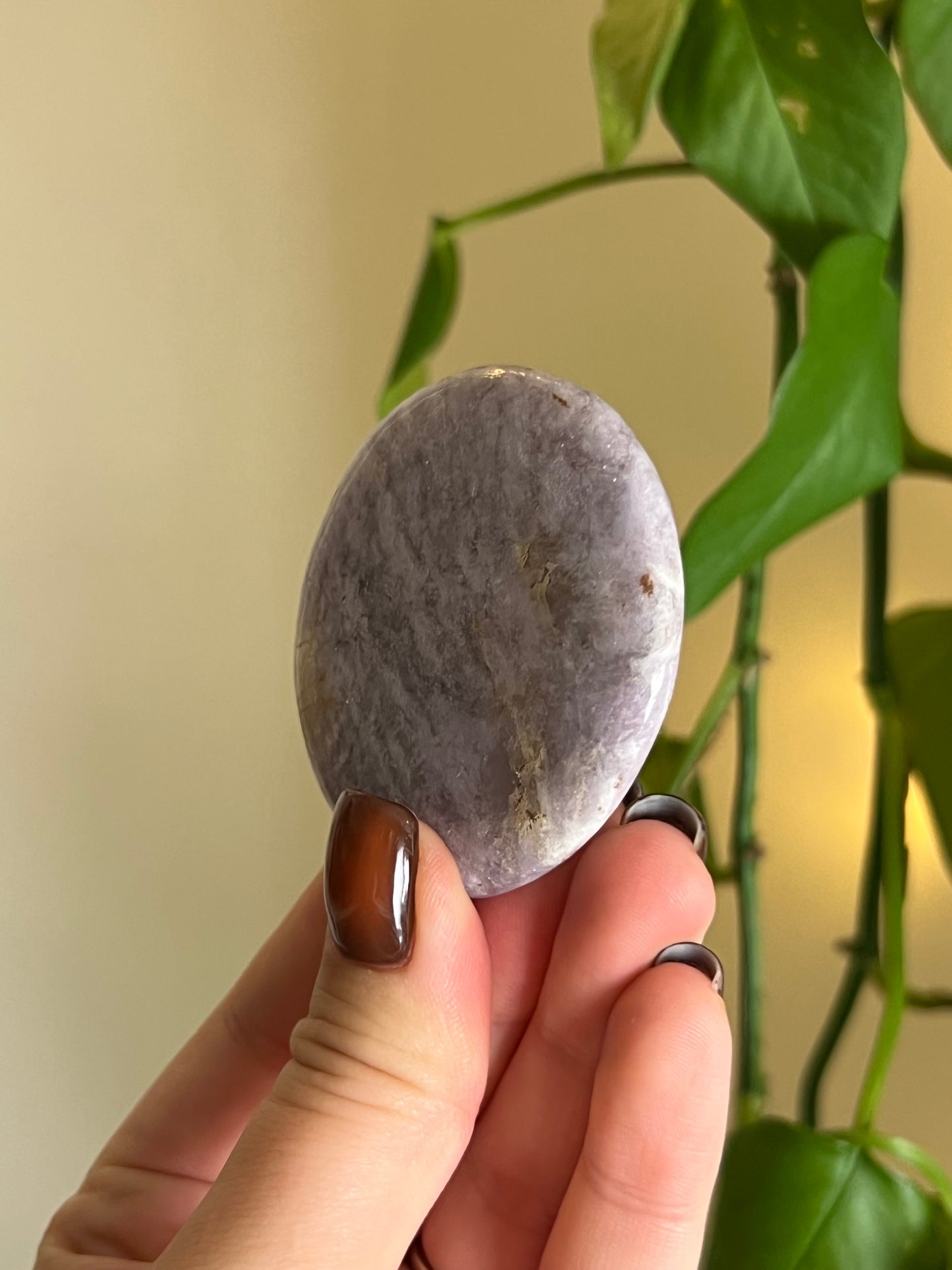 Lavender Lepidolite Medium Flat Stone