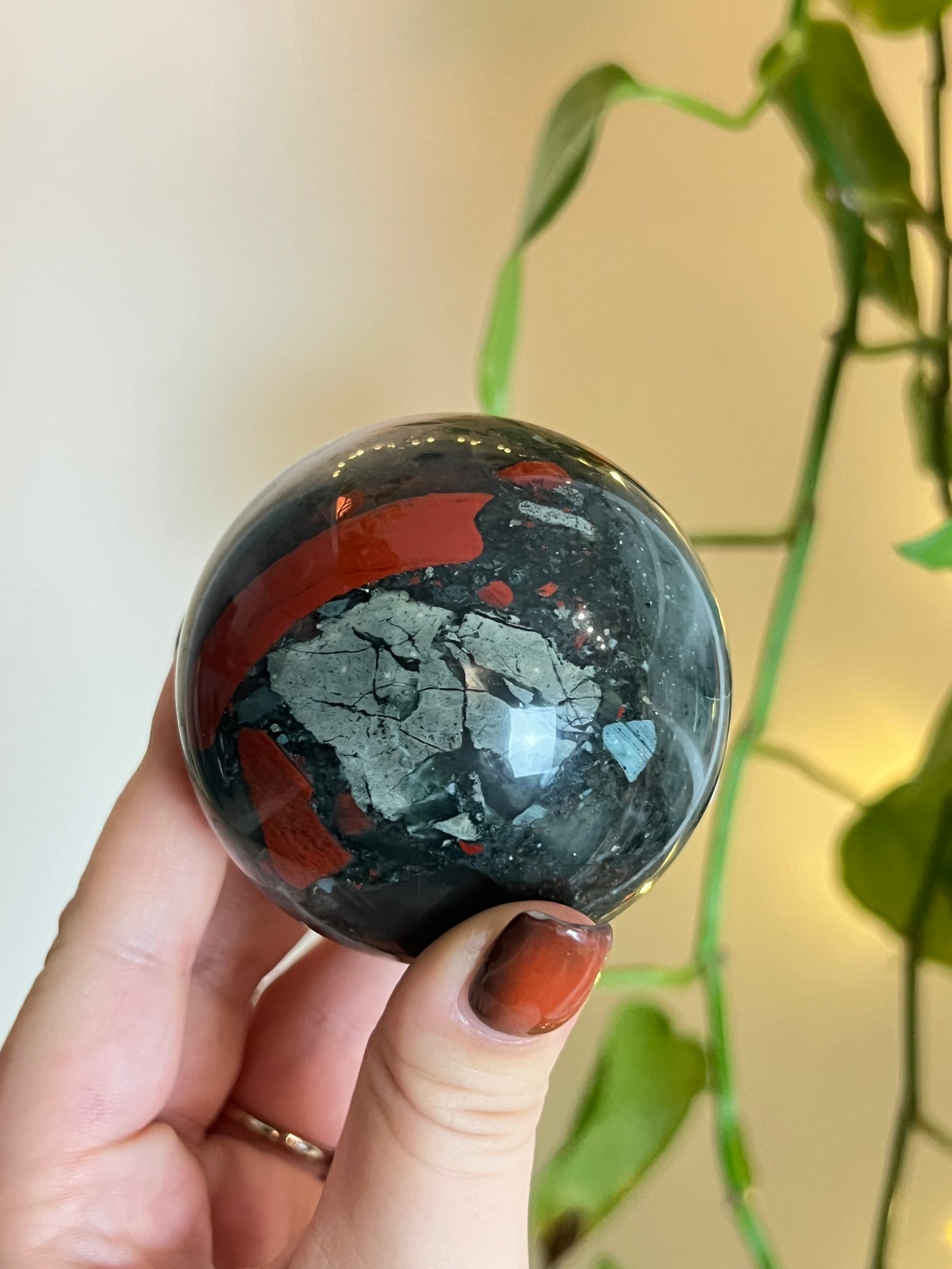 African Bloodstone Sphere M