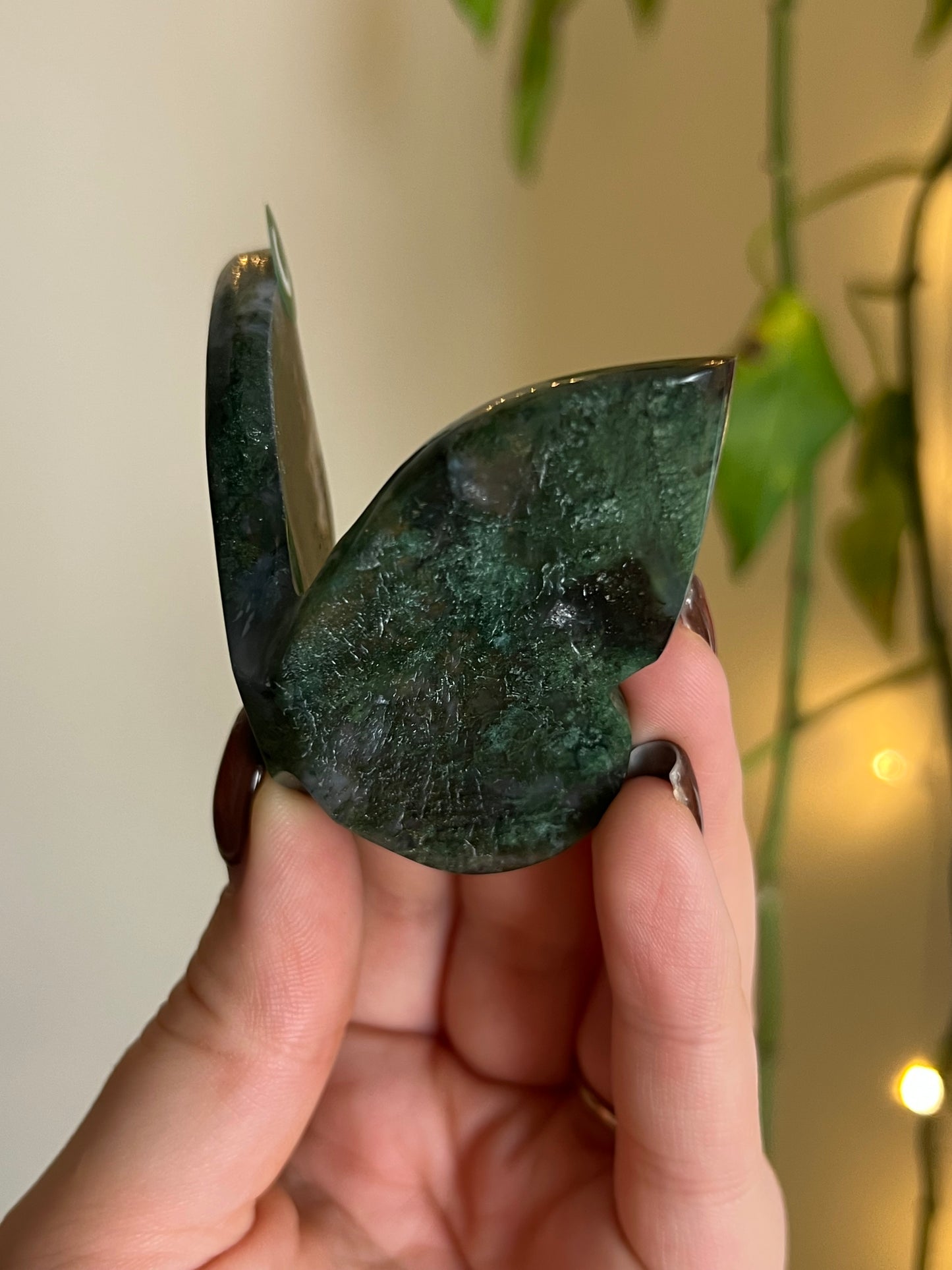 Moss Agate 3D Butterfly - C