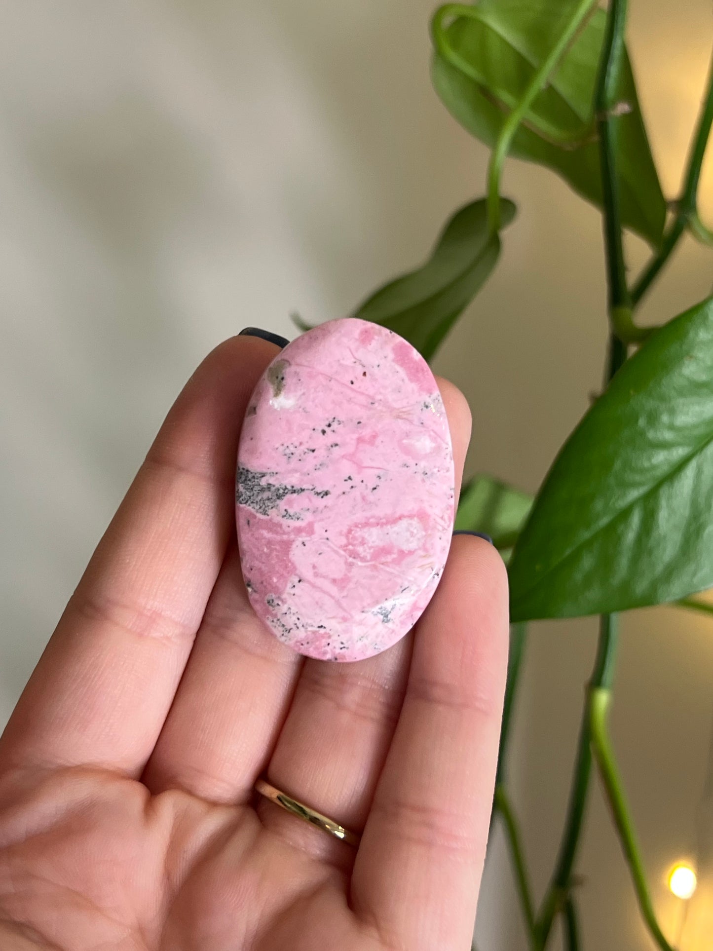 Bubblegum Peruvian Rhodonite Mini Palm