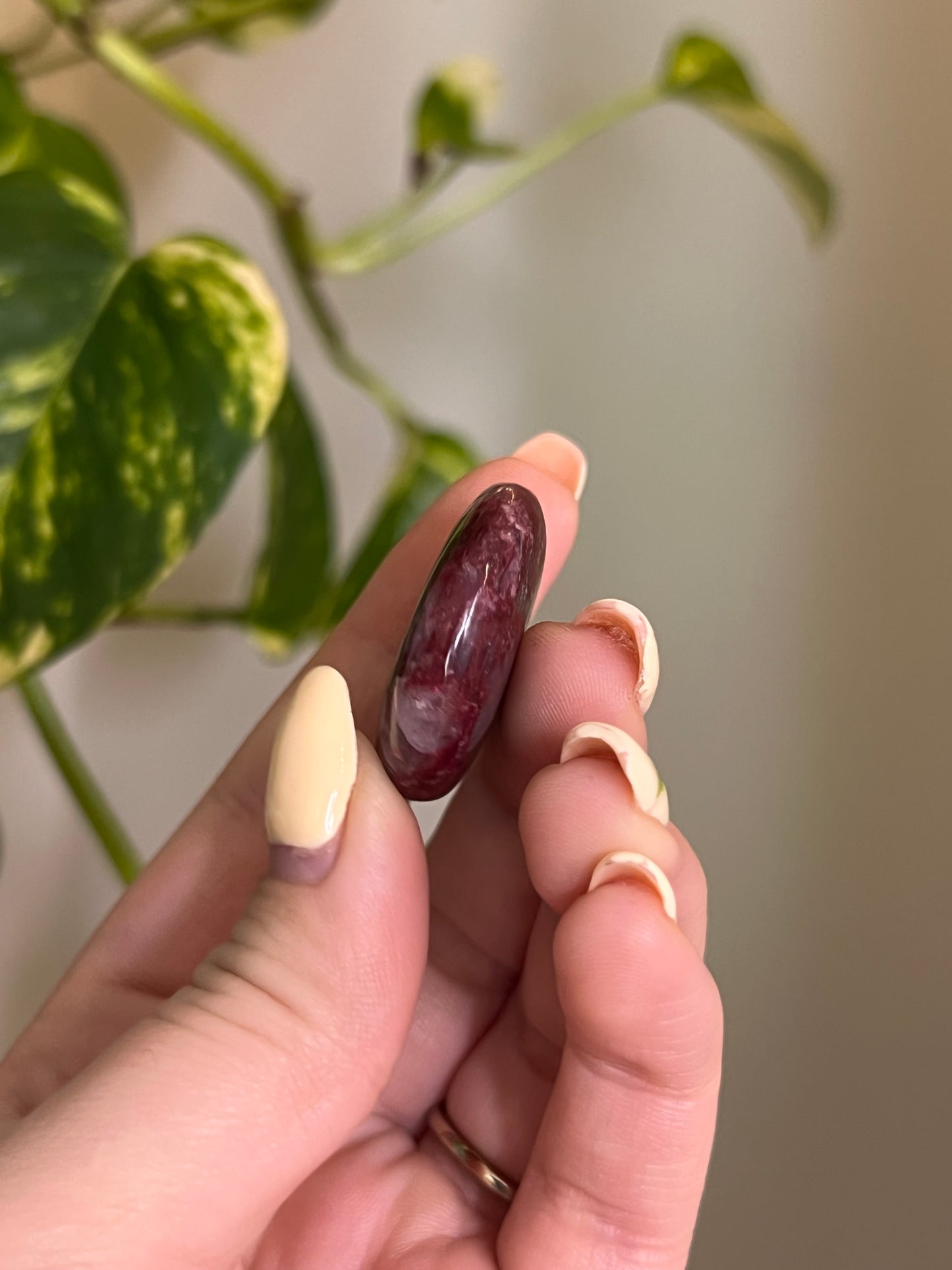 Norway Pink Thulite Button