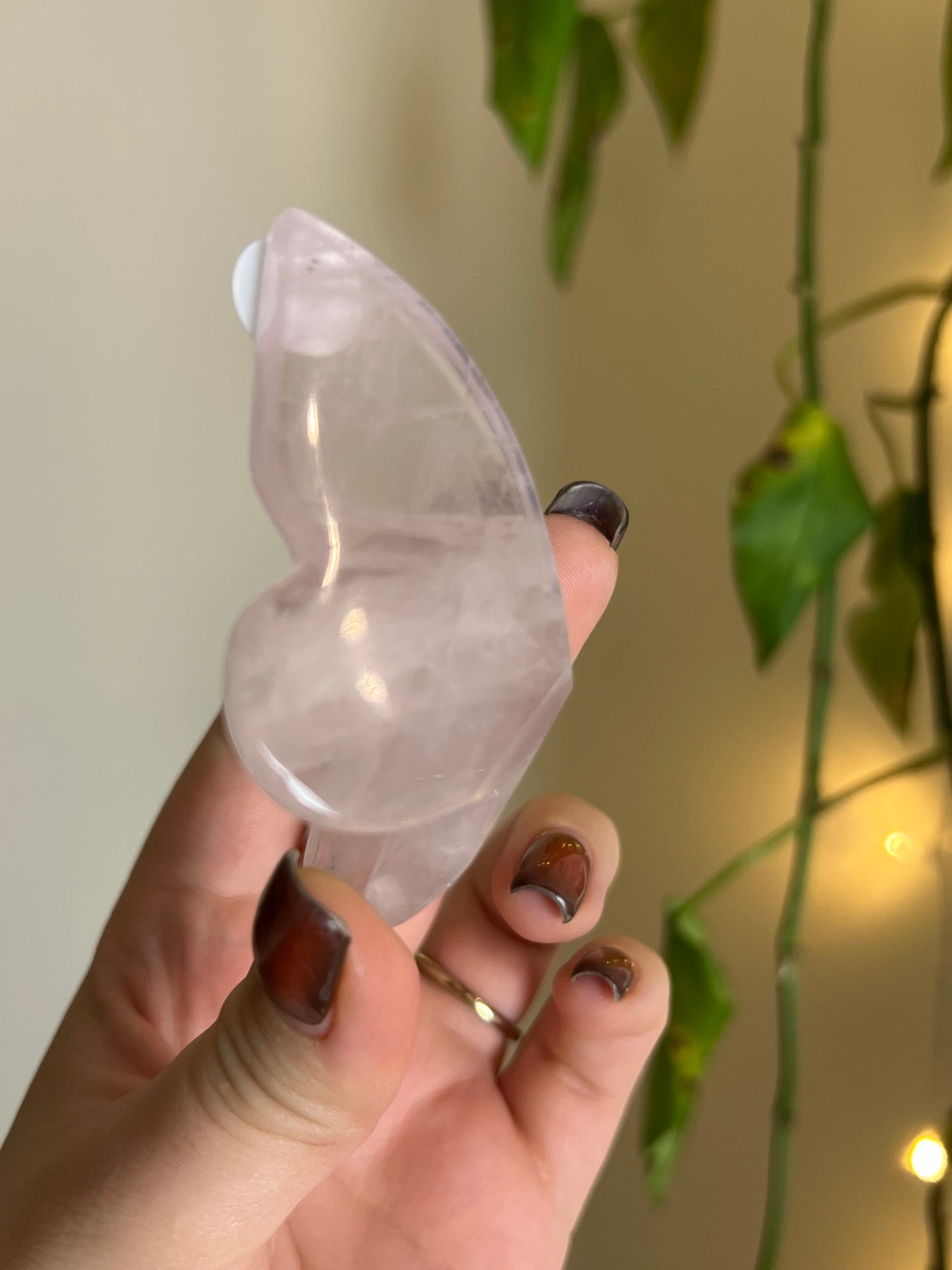 Rose Quartz 3D Butterfly - J